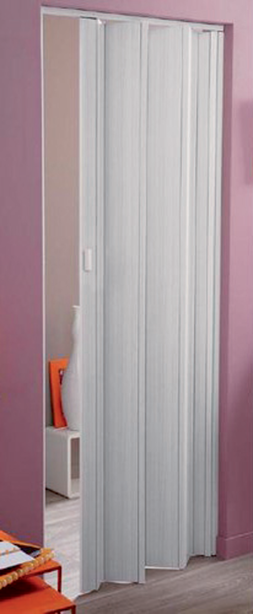 Porta A Soffietto Elly In PVC - Effetto Legno Noce | Riducibile E Reversibile - Foto 11