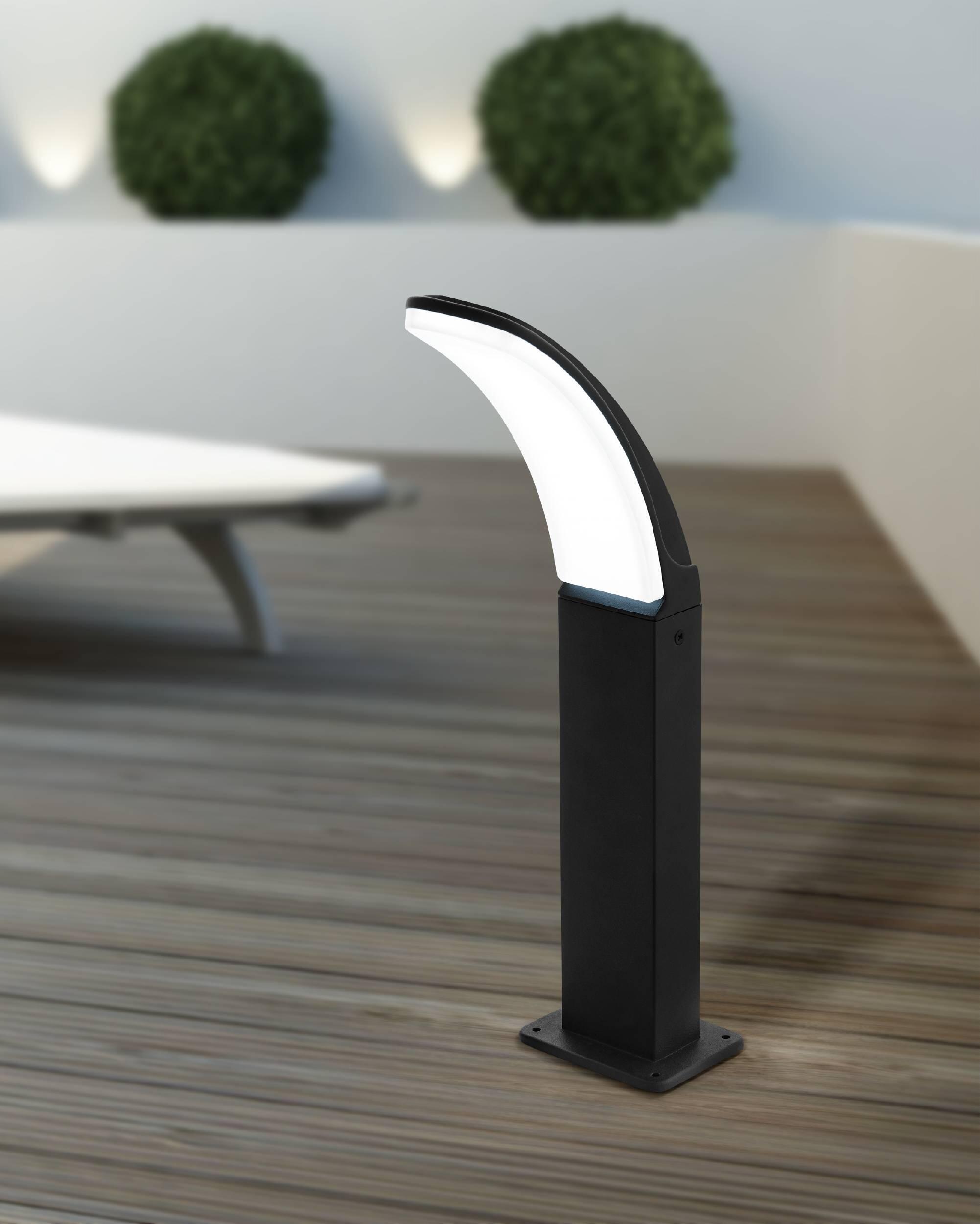 Lampione da giardino LED, Fiumicino H 45 cm, nero 1500 LUMEN, IP44 EGLO - 2