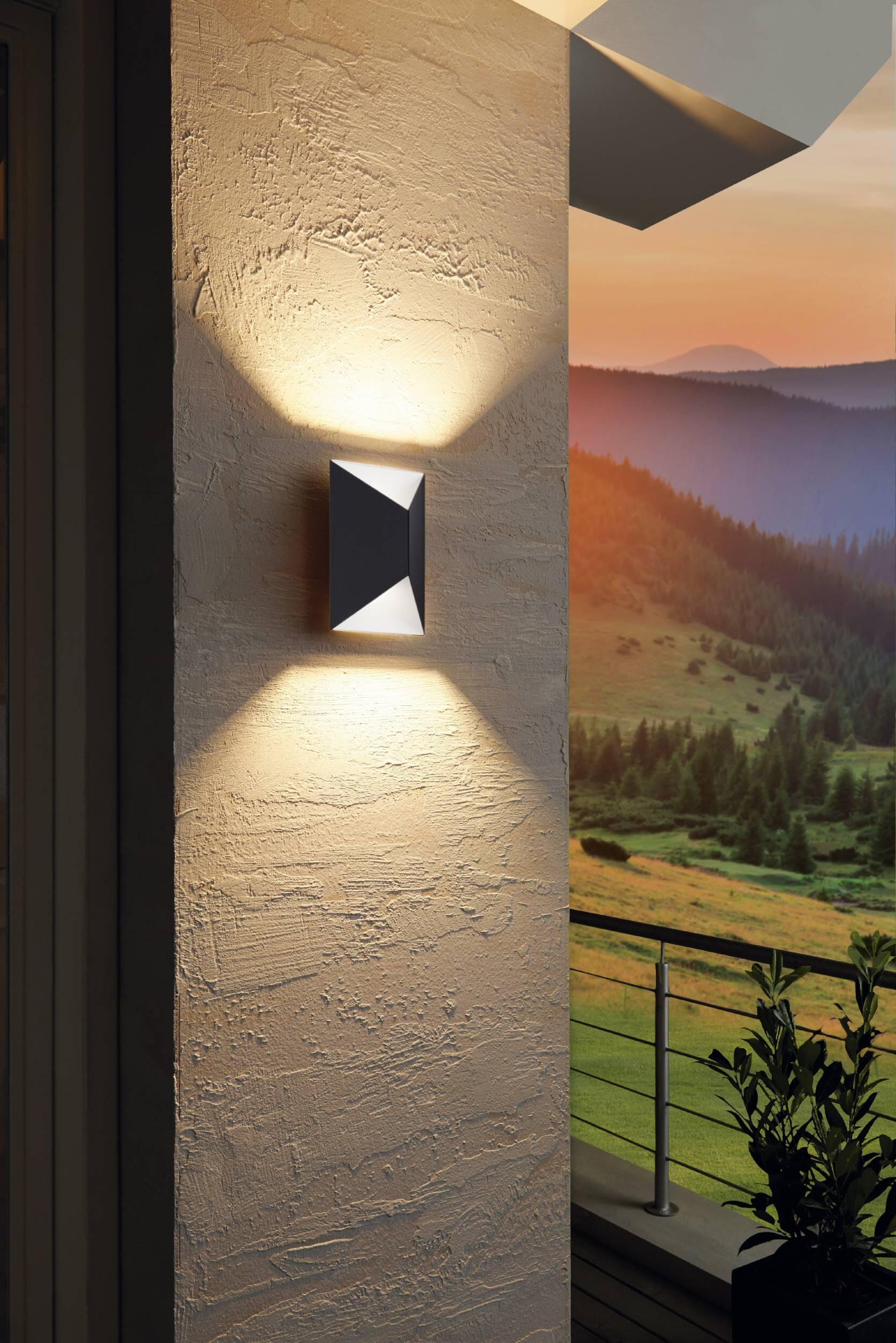 Applique LED moderno da esterno Predazzo doppia luce grigio IP44, luce bianco caldo 360 lumen, EGLO - 2
