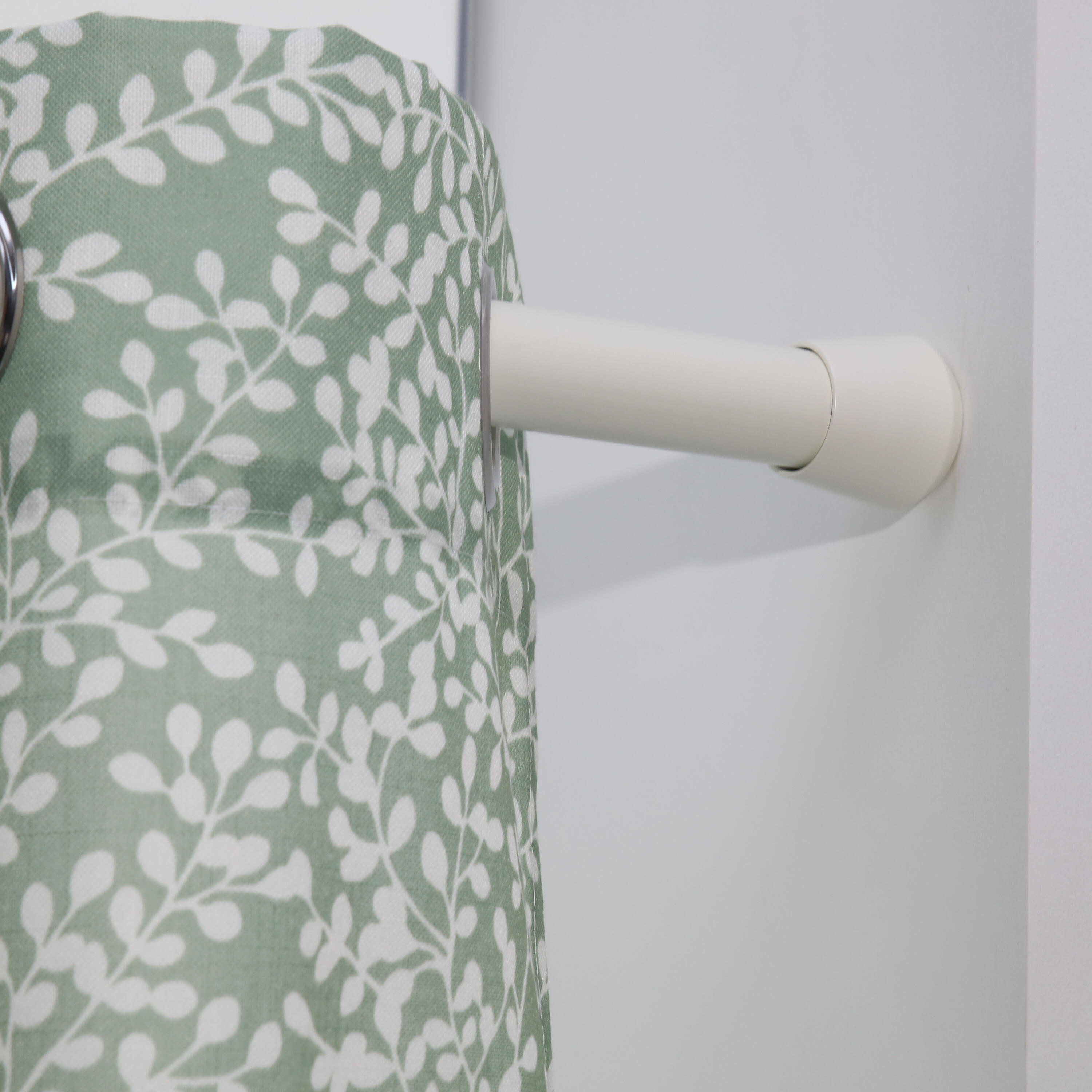 Kit de tringle à rideaux sans perçage blanc Fuji, L.240 - 400 cm, diam.28 mm, IN - 3