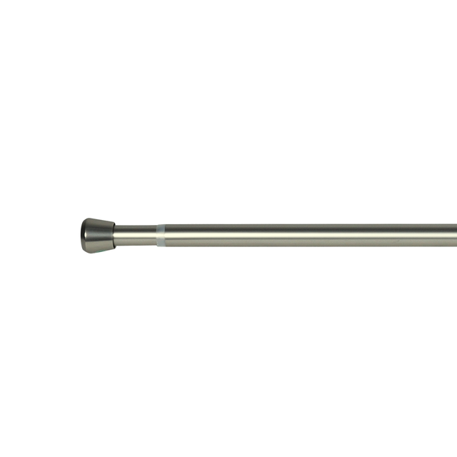 Kit de barre de vitrage nickel Fuji, L.90 - 140 cm, diam.28 mm, INSPIRE