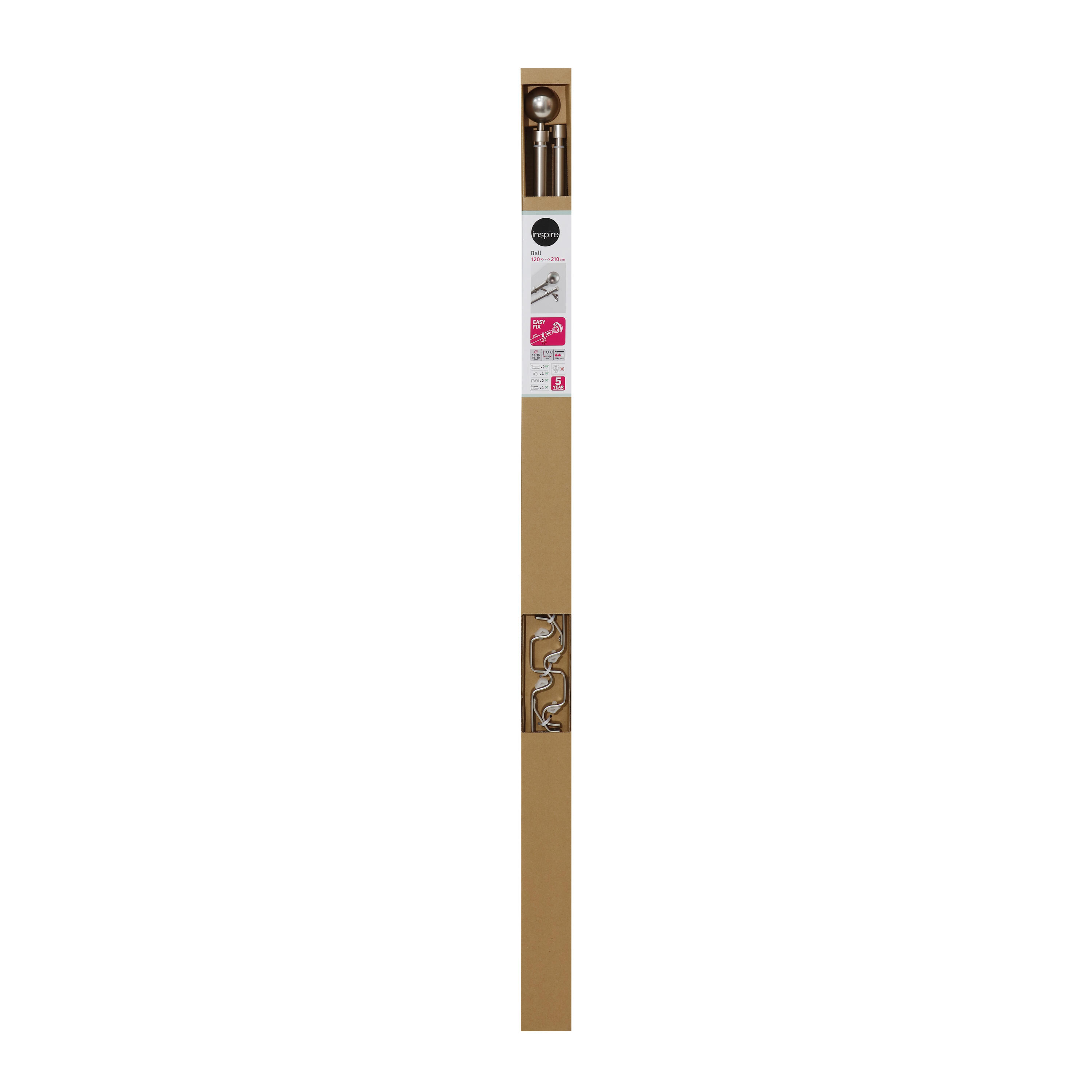Bastone per tenda in ferro estensibile da 120 a 210 cm - Spirale Y020