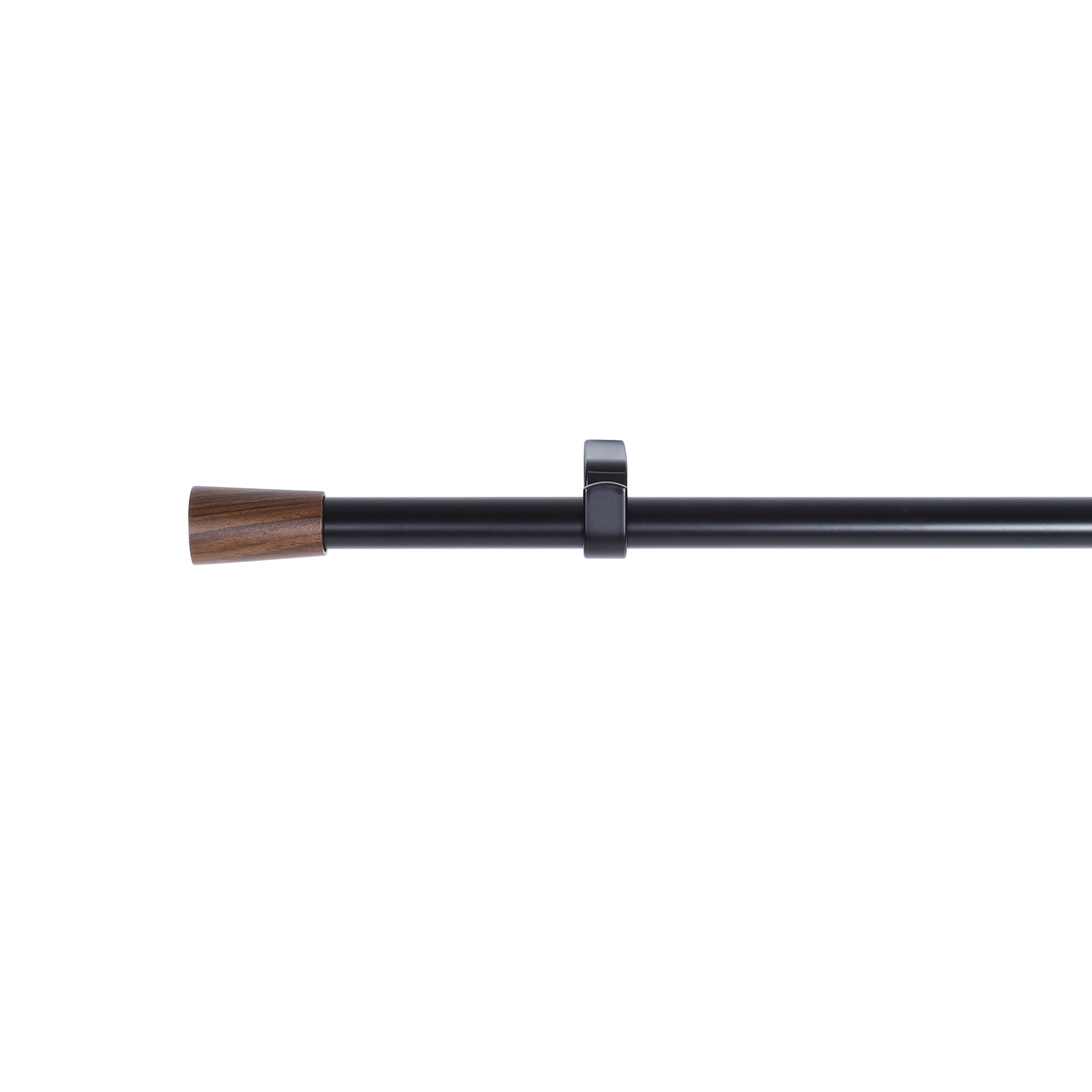Kit de barras para cortina metal cripta inspire negro d16-19mm ext 160-300 cm