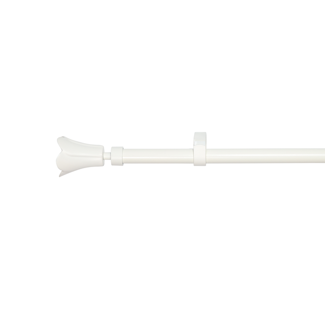 Kit bastone per tenda estensibile da 120 a 210 cm Florus in acciaio verniciato bianco mat opaco Ø 19 mm INSPIRE