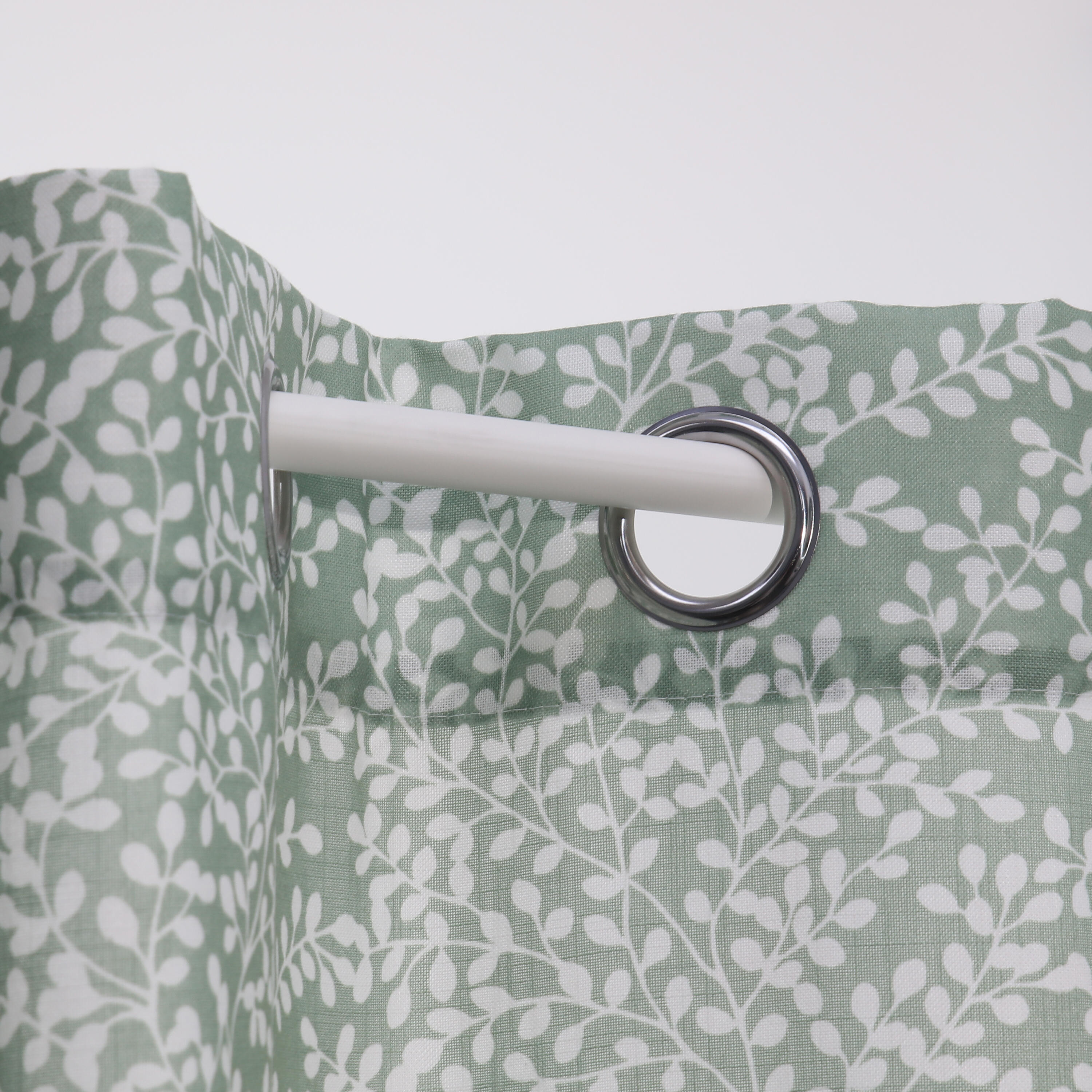 Kit de tringle à rideaux sans perçage blanc Flux, L.120 - 210 cm, diam.19 mm, IN - 4