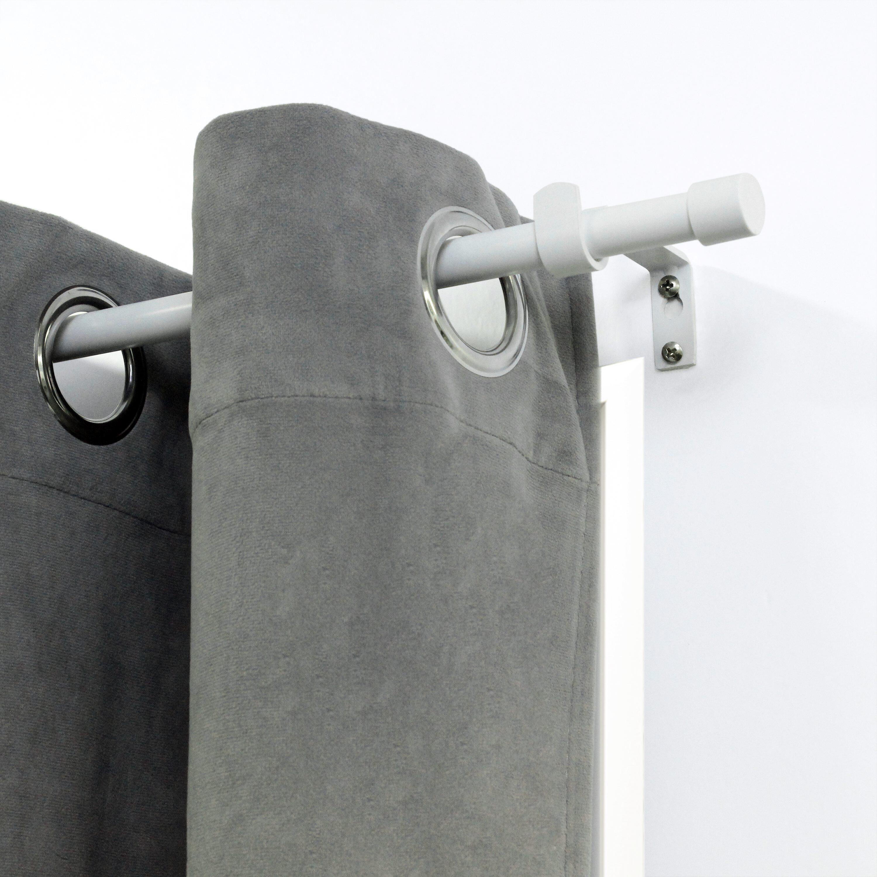 Kit de varões extensível 210cm Cap D16mm aço branco Inspire - 4