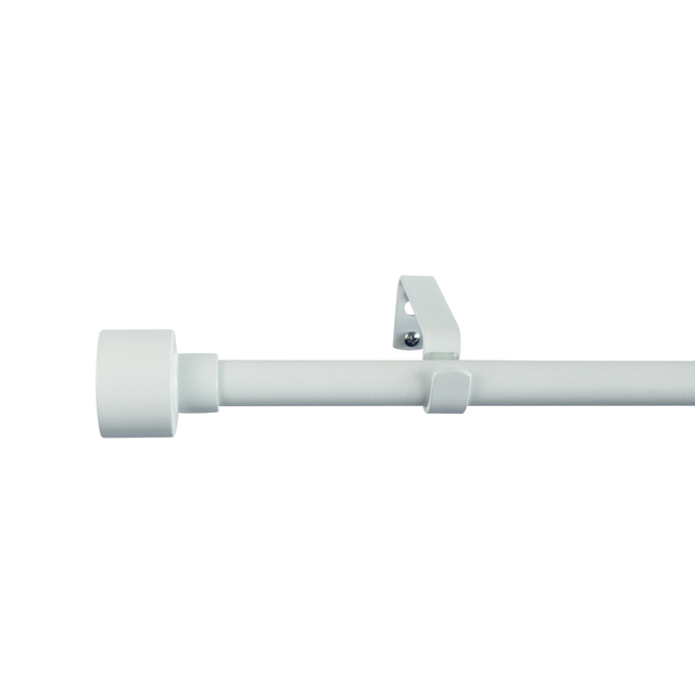 Kit de tringle à rideaux Duplo Diam.19 mm blanc 120 à 210 cm