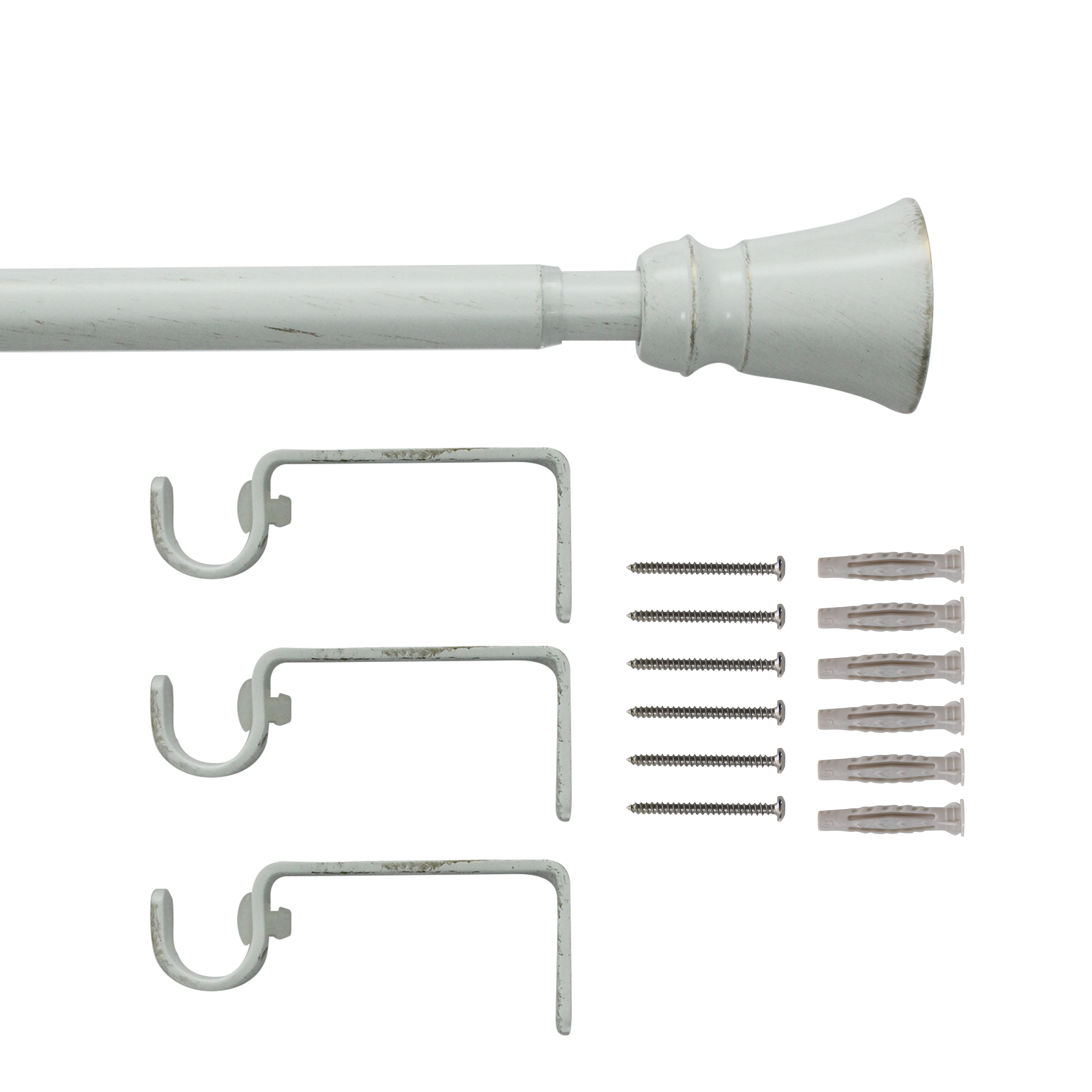 Kit varões extensível 300cm D16mm aço branco Inspire - 2