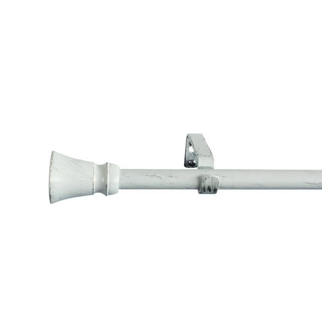 Kit de tringle à rideaux Lystel Diam.16 mm blanc 160 à 300 cm