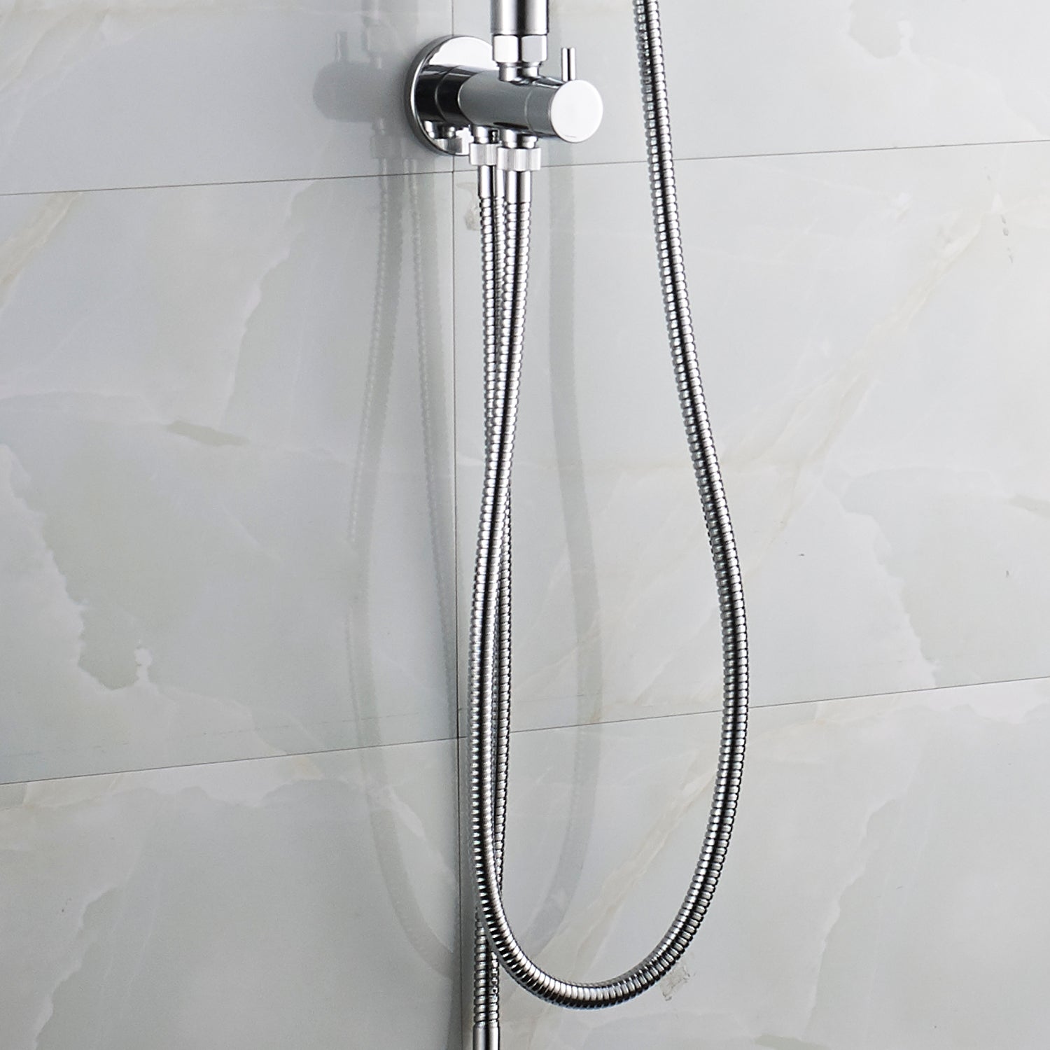 Flessibile per doccia per colonna in inox cromo L 50 cm - 2