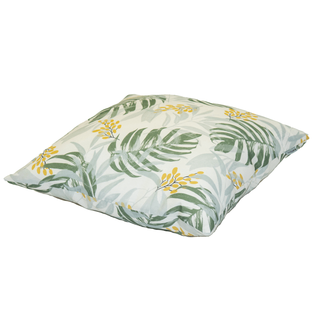 Coussin d'extérieur décoratif Bali, vert / jaune / doré / blanc / gris / argent,