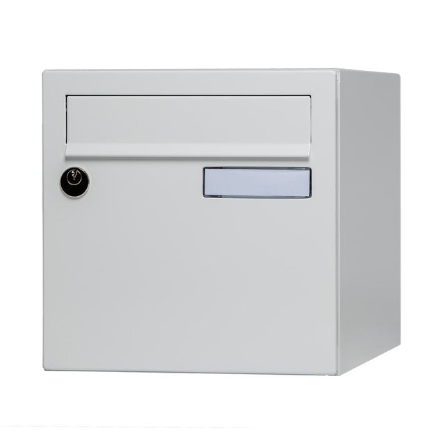 Boîte aux lettres normalisée 2 portes RENZ Essentiel acier blanc brillant