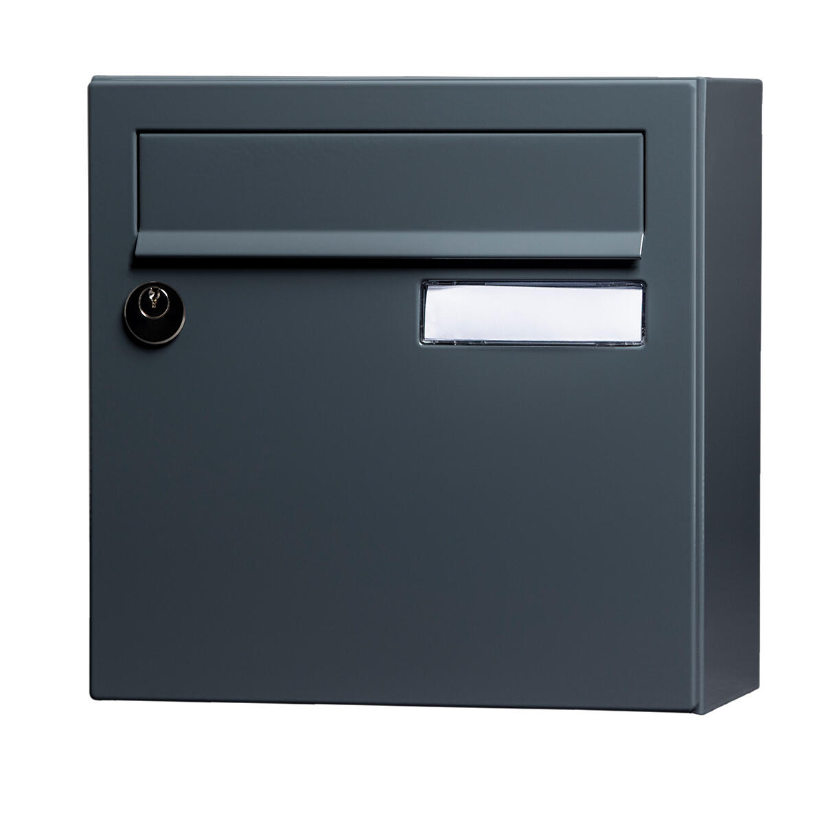 Boîte aux lettres compacte 1 porte extérieur RENZ Essentiel acier gris brillant