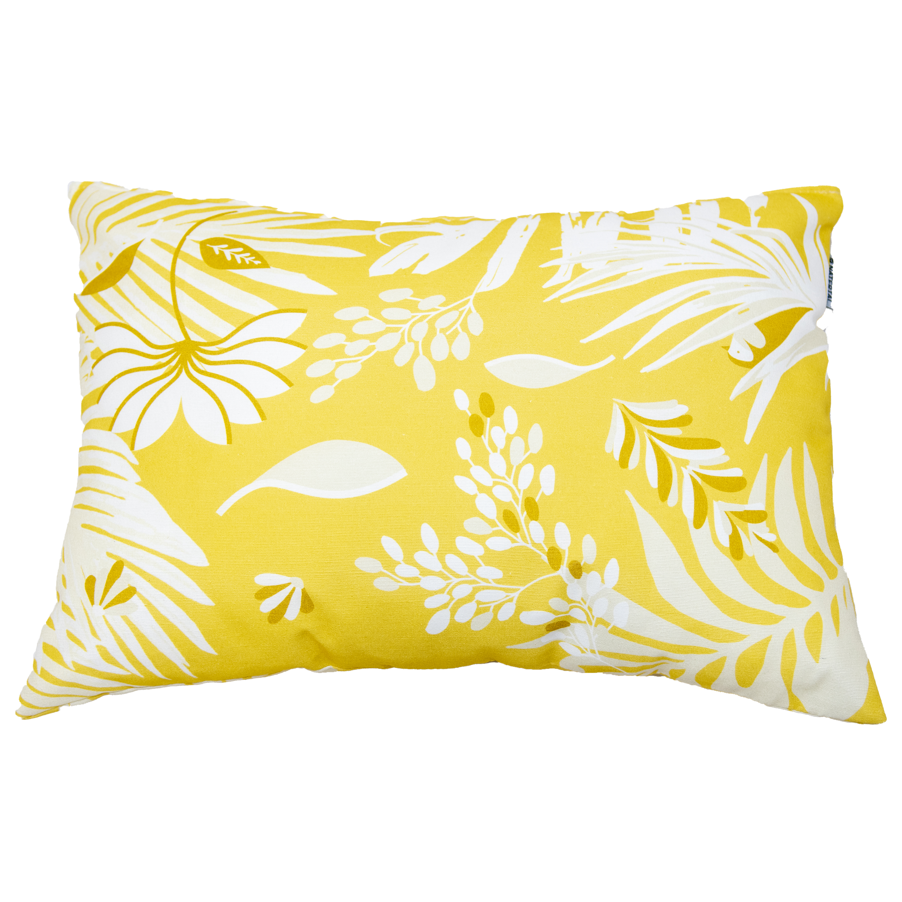 Cuscino da esterno decorativo in cotone e poliestere bianco e giallo 30 x 45 x Sp 3 cm - 3