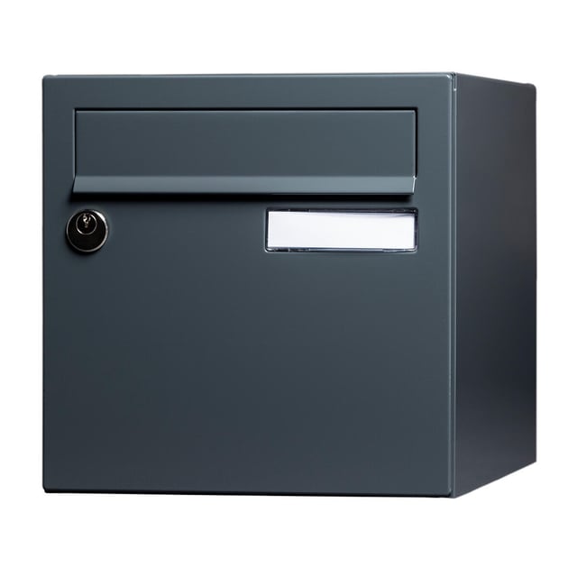 Boîte aux lettres normalisée 2 portes RENZ Essentiel acier gris brillant