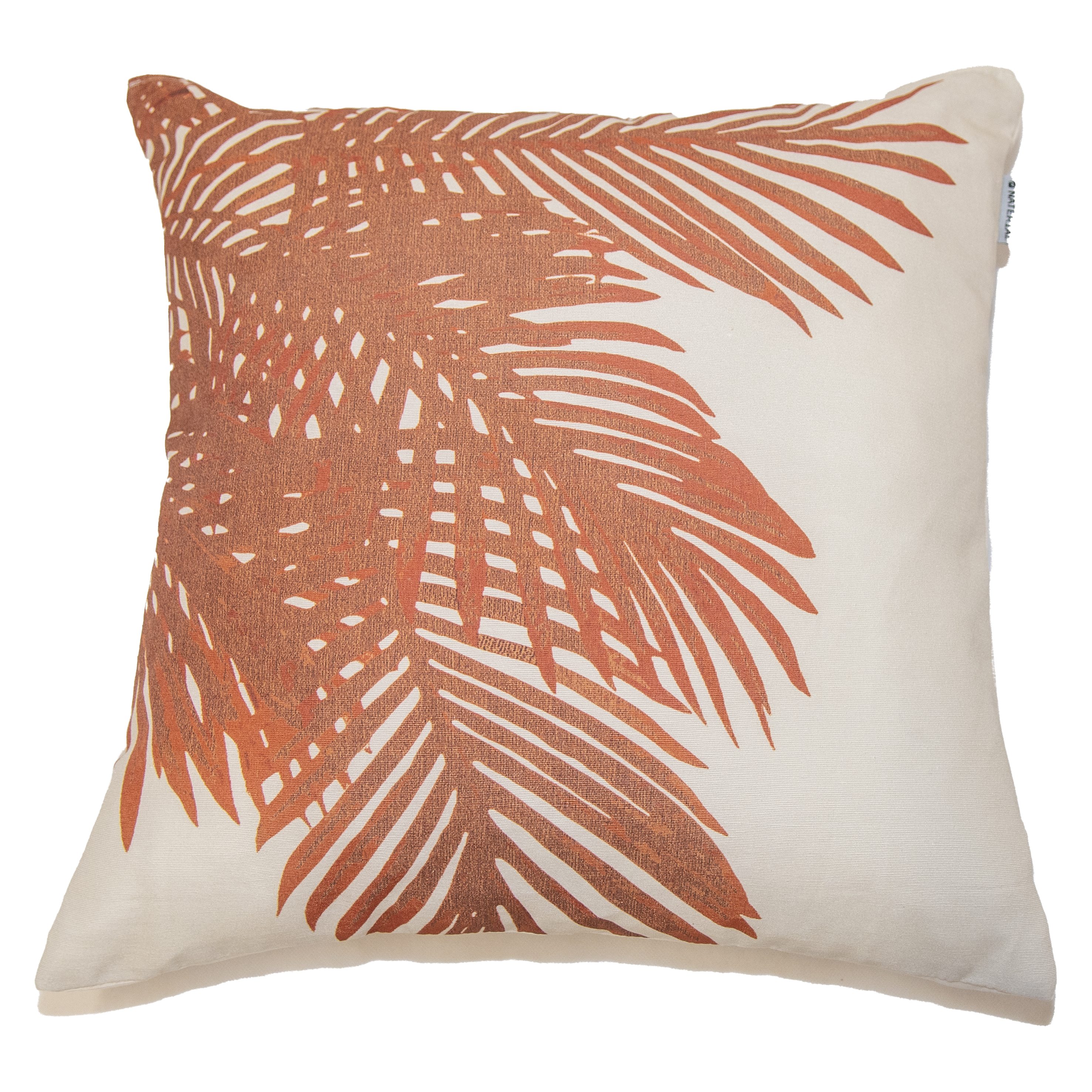 Cuscino da esterno decorativo in cotone e poliestere arancione e bianco 45 x 45 x Sp 3 cm - 7