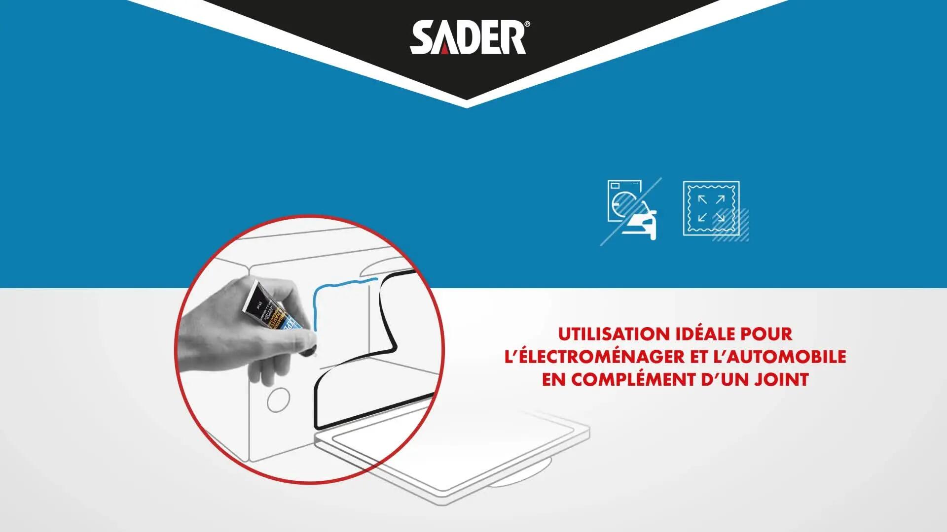 Colle d'assemblage gel SADER Spécial expert vibration/température transp 55ml - 6
