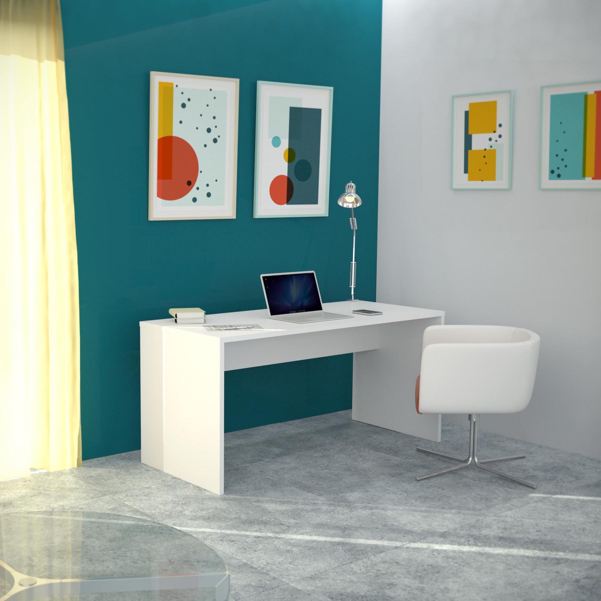 Mesa de escritorio key line blanca de 68x160x75cm