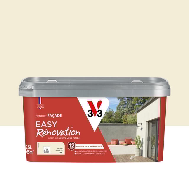 Peinture extérieure façade Easy rénovation V33 meulière mat 2.5l