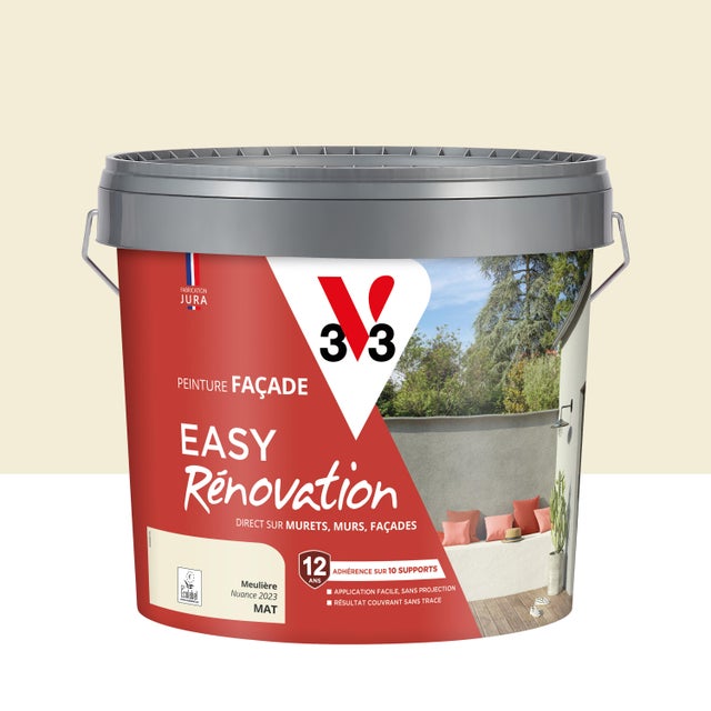 Peinture extérieure façade Easy rénovation V33 meulière mat 10l