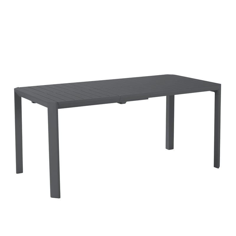 NATERIAL Tavolo allungabile da esterno rettangolare in alluminio grigio 6 posti L da 110 a 162x110cm, Idaho