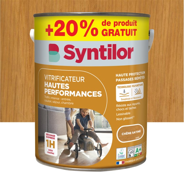 Vitrificateur parquet Hautes performances SYNTILOR Chêne satiné 6l