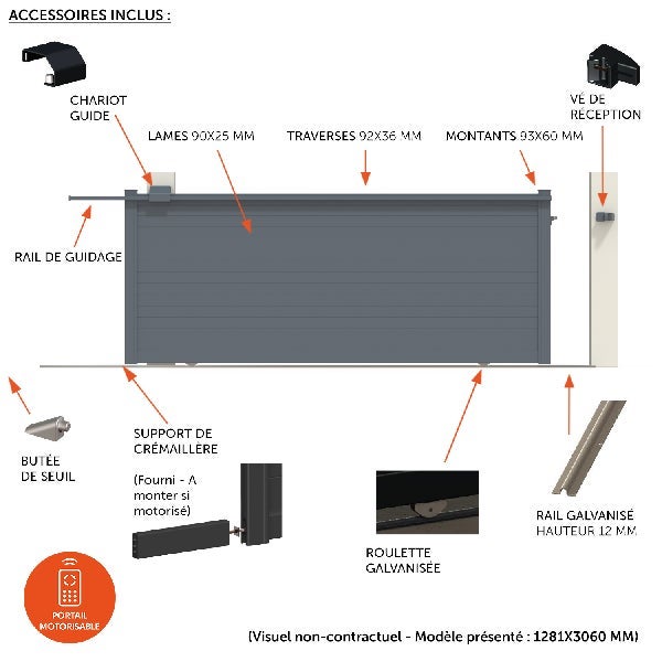 Portail coulissant aluminium leroy merlin - 3
