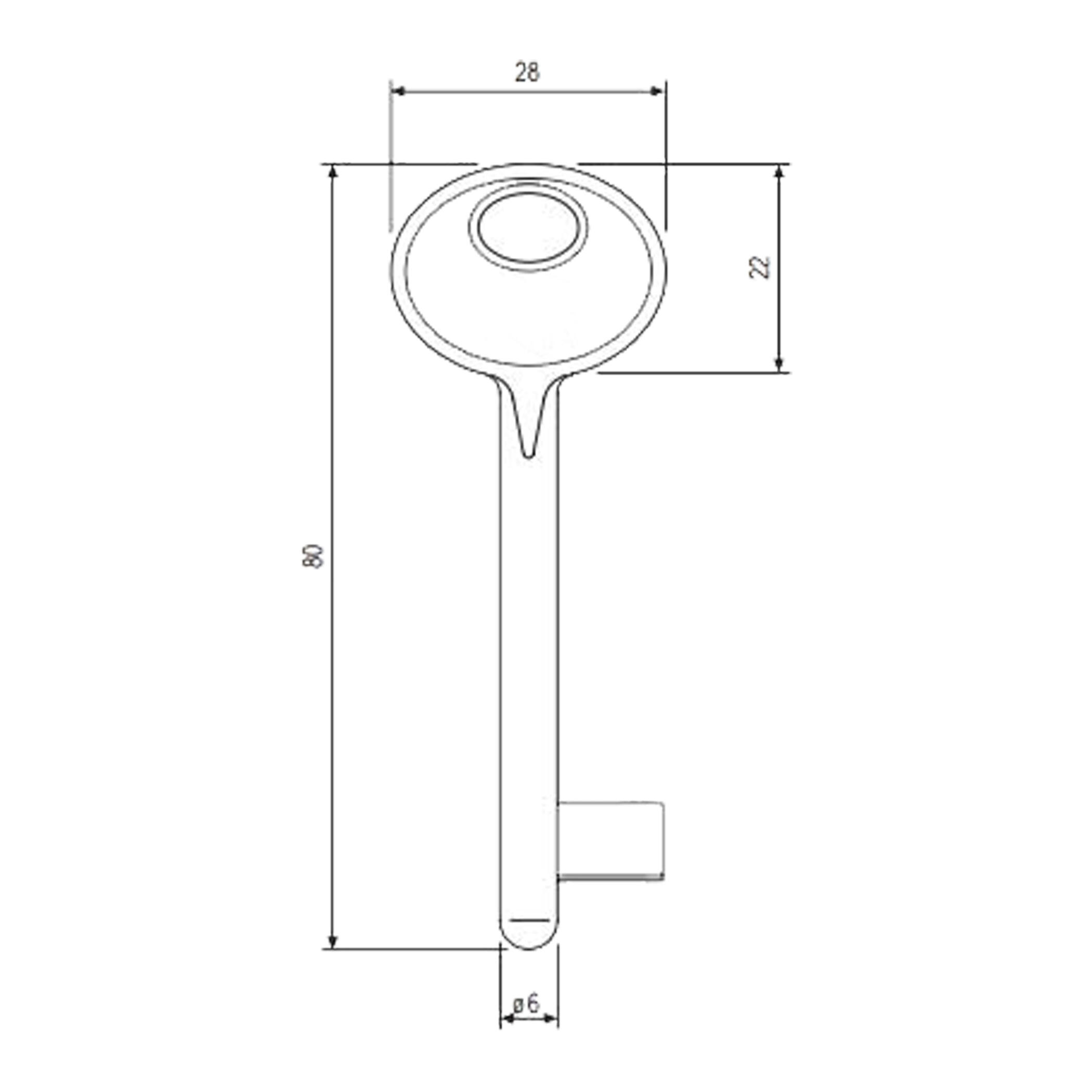 Chiave pass-partout AGB PATENT N.5 in ottone bronzo opaco - 3