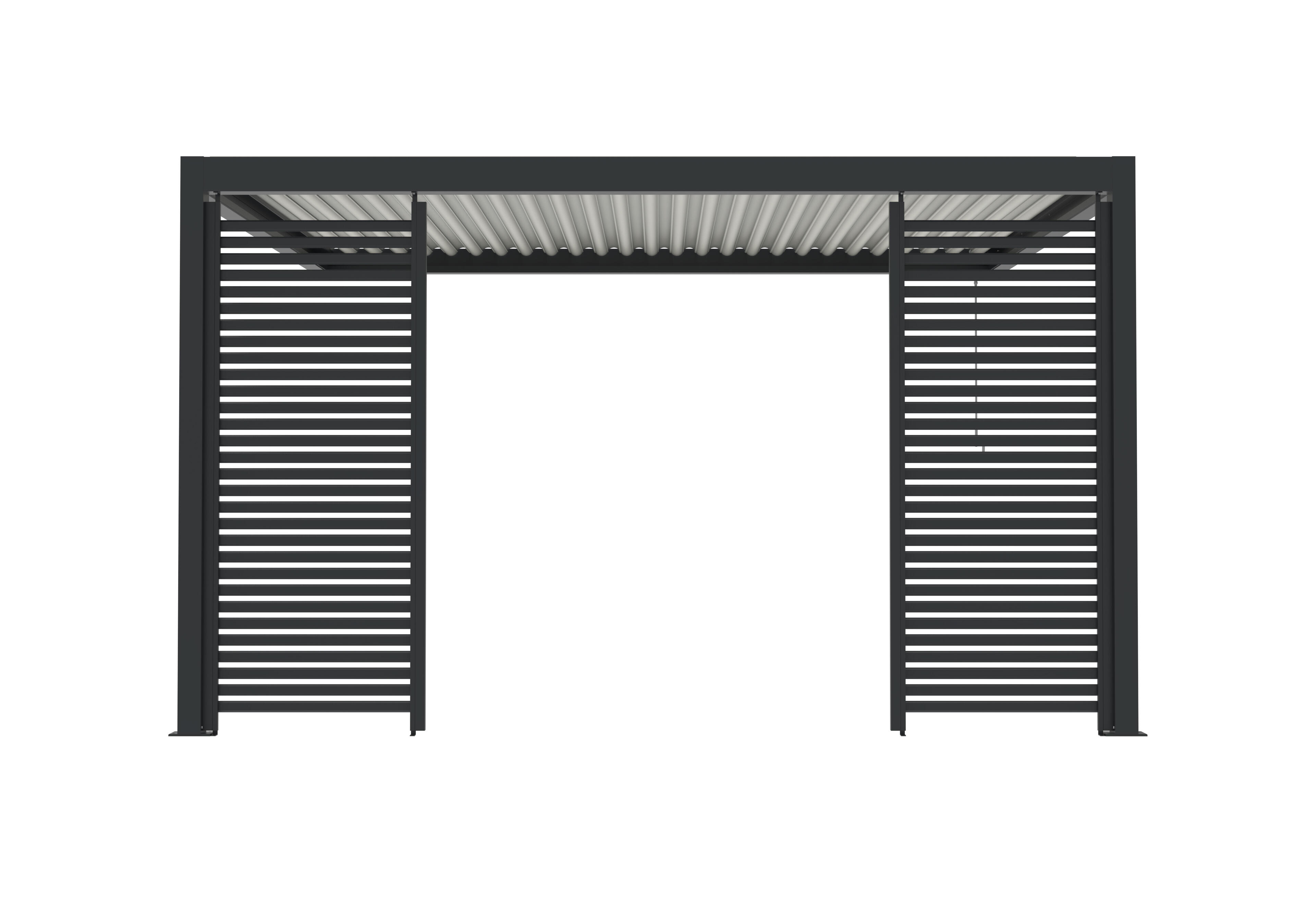 Panel para pérgola caleta de aluminio gris 235 x 96 cm