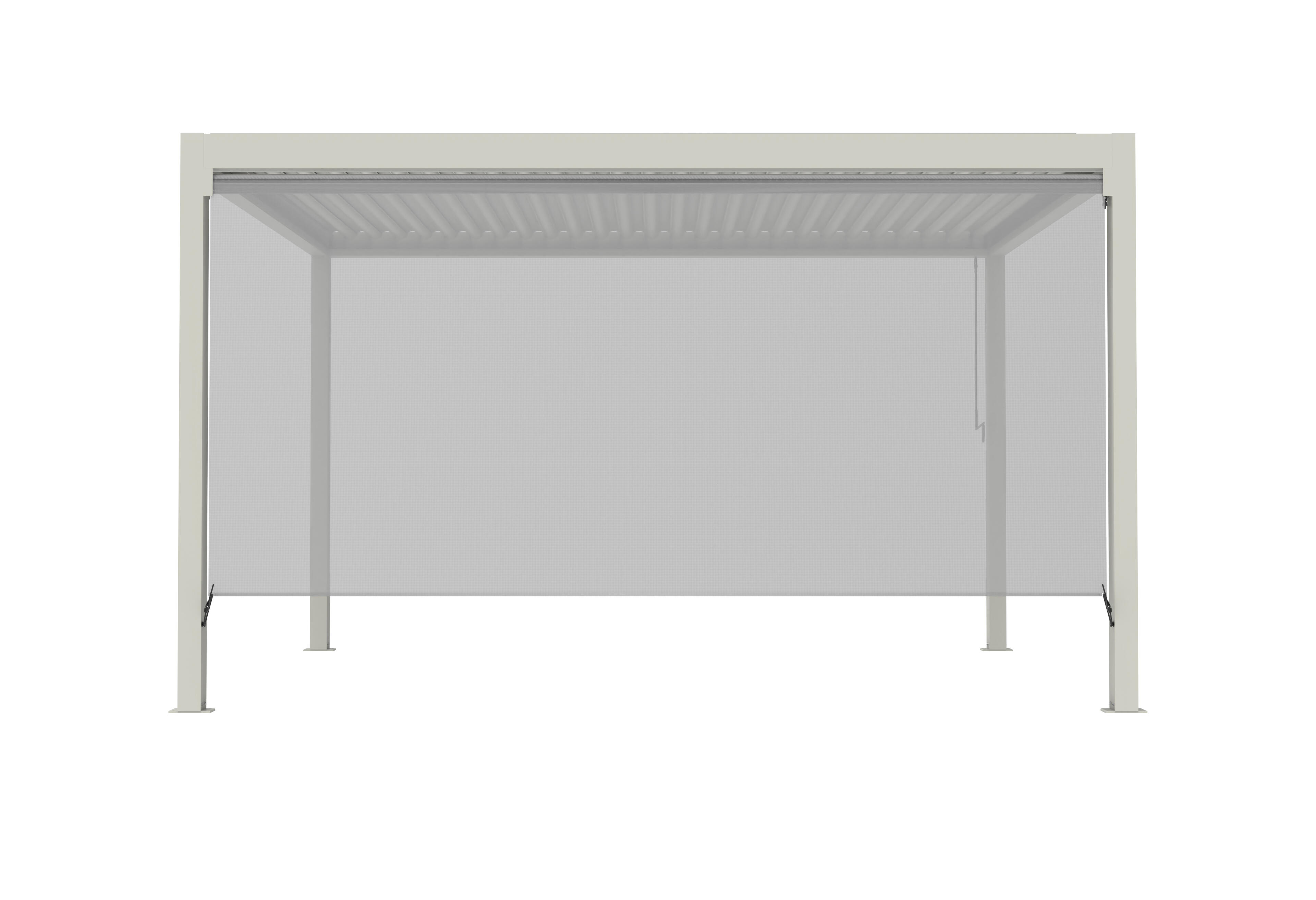 Toldo fachada pérgola caleta de poliéster blanco 393 x 393 cm