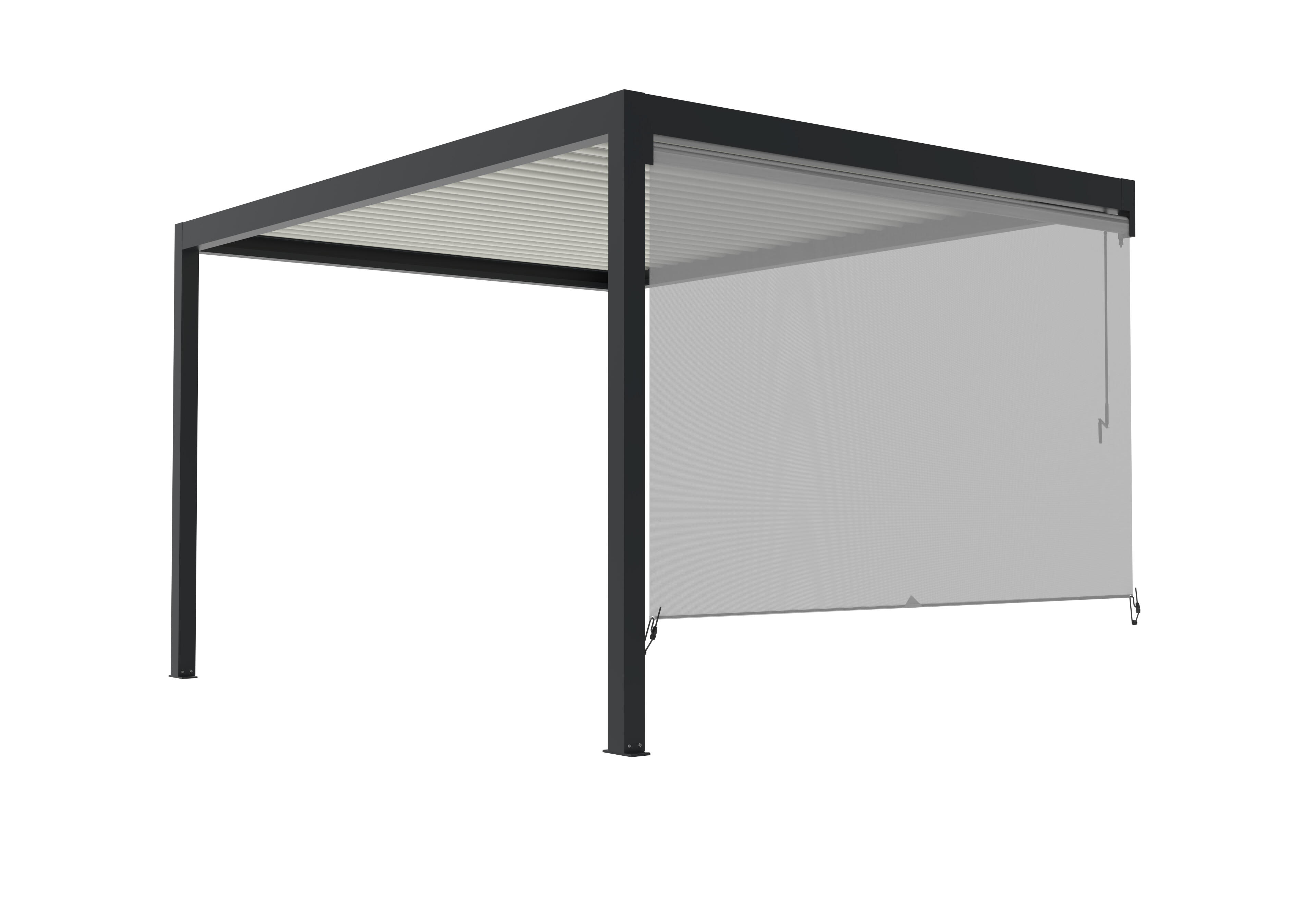 Store latéral non guidé TIERAL pour pergola Caleta 3m adossée gris anthracite - 4