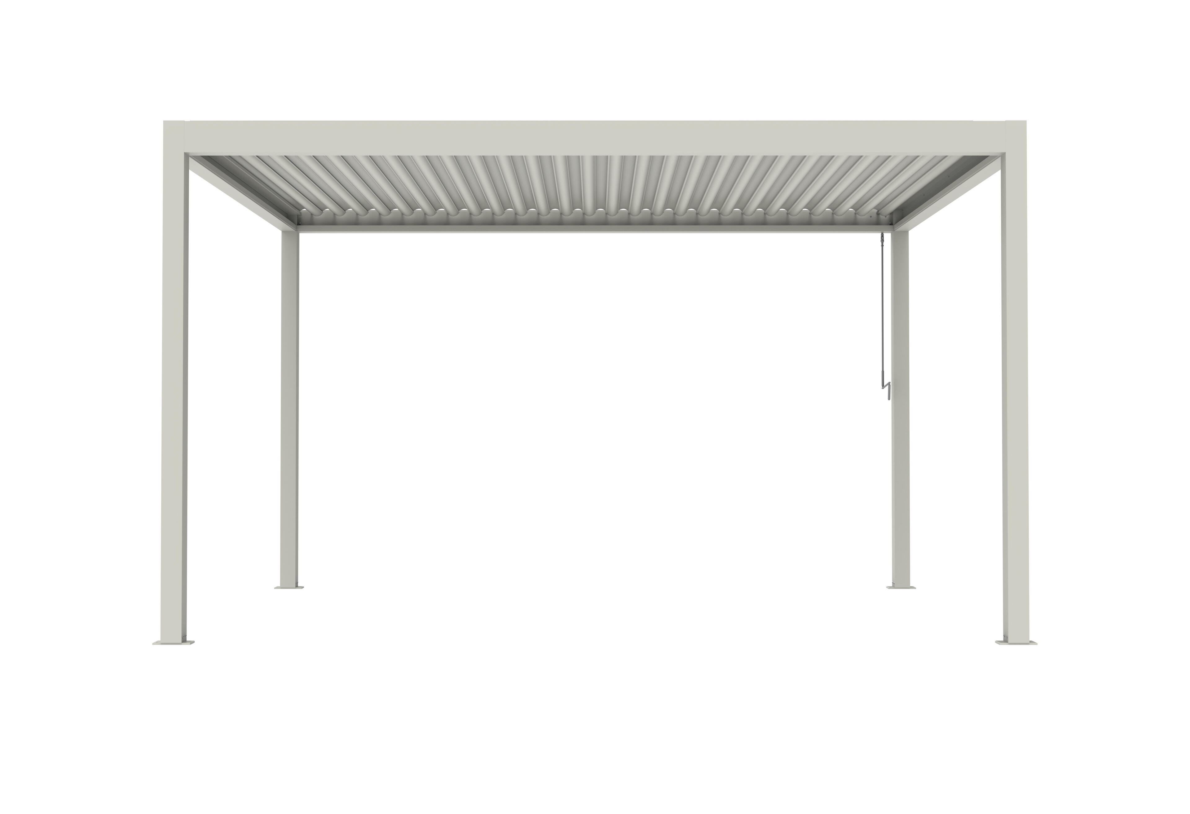 Pérgola de aluminio caleta blanco autoportante de 413 x 308 cm