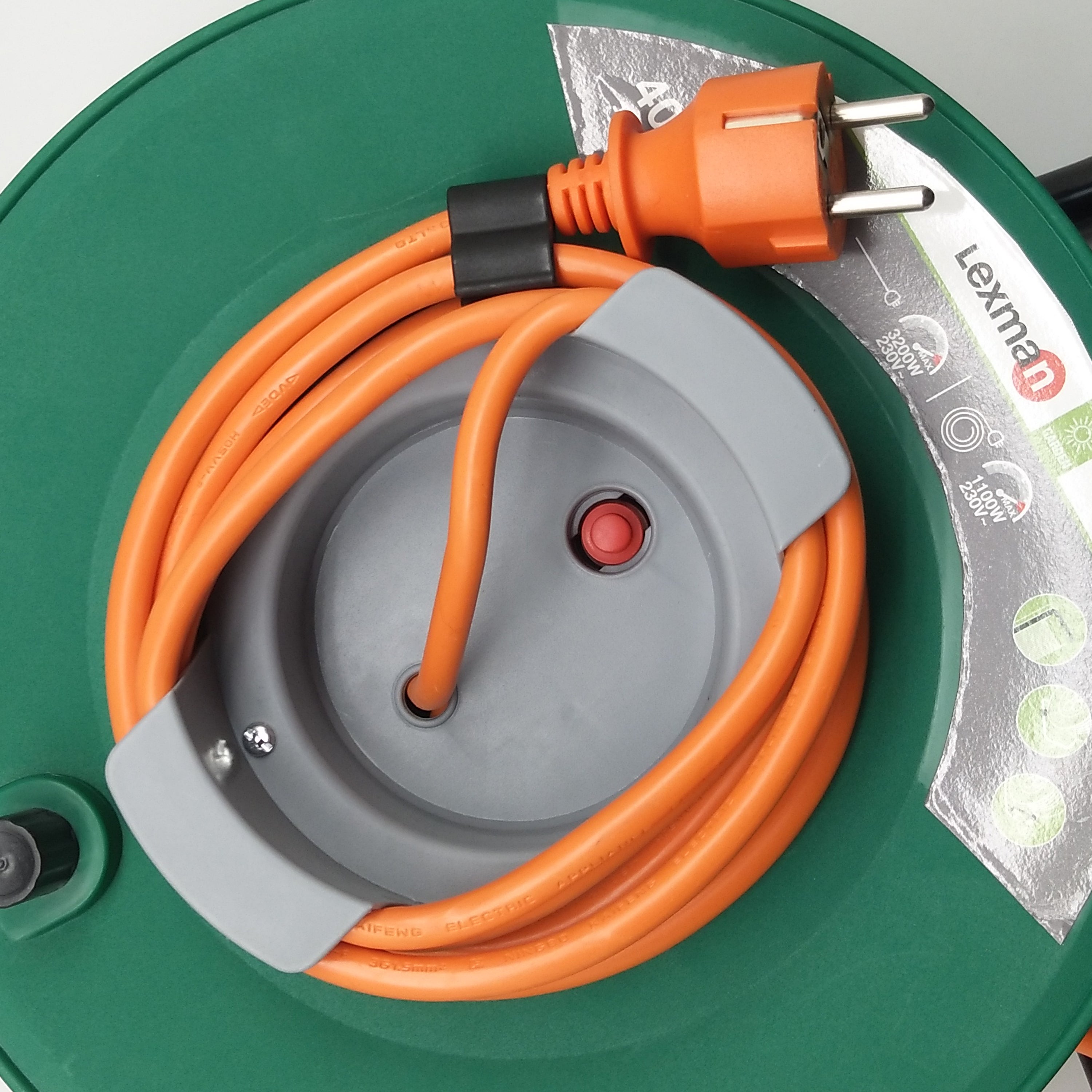 Enrouleur de câble électrique jardin L.40 m ho5vvf 3g1.5, LEXMAN - 4