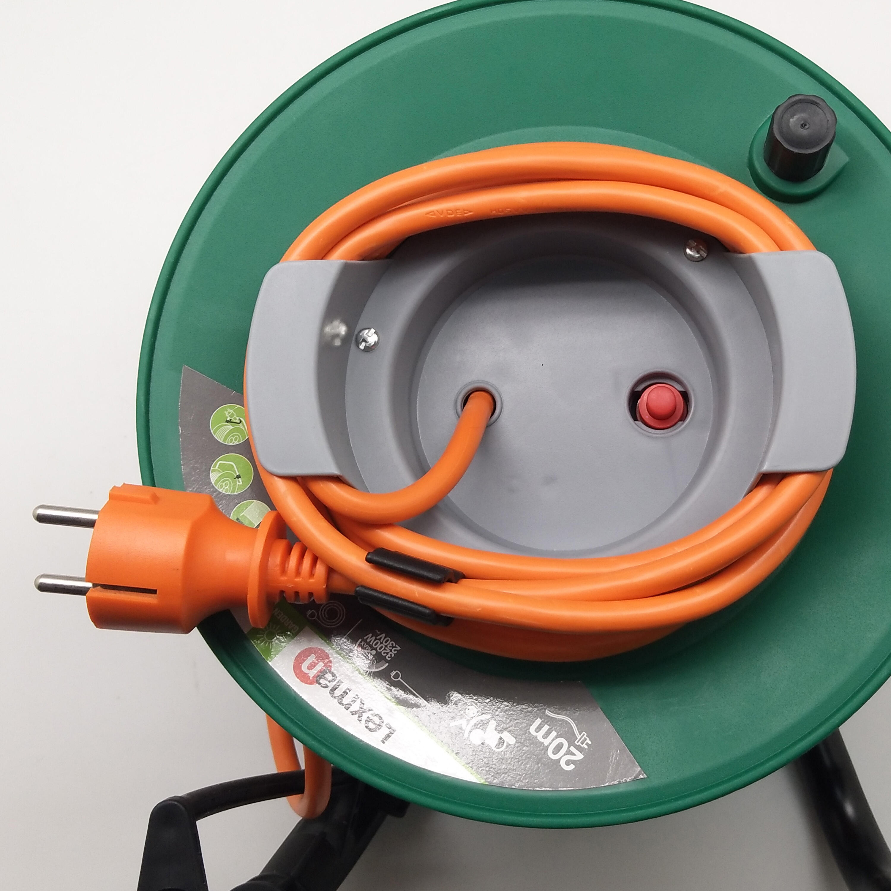 Enrouleur de câble électrique jardin L.20m ho5vvf 3g1.5, prise avec terre LEXMAN - 7