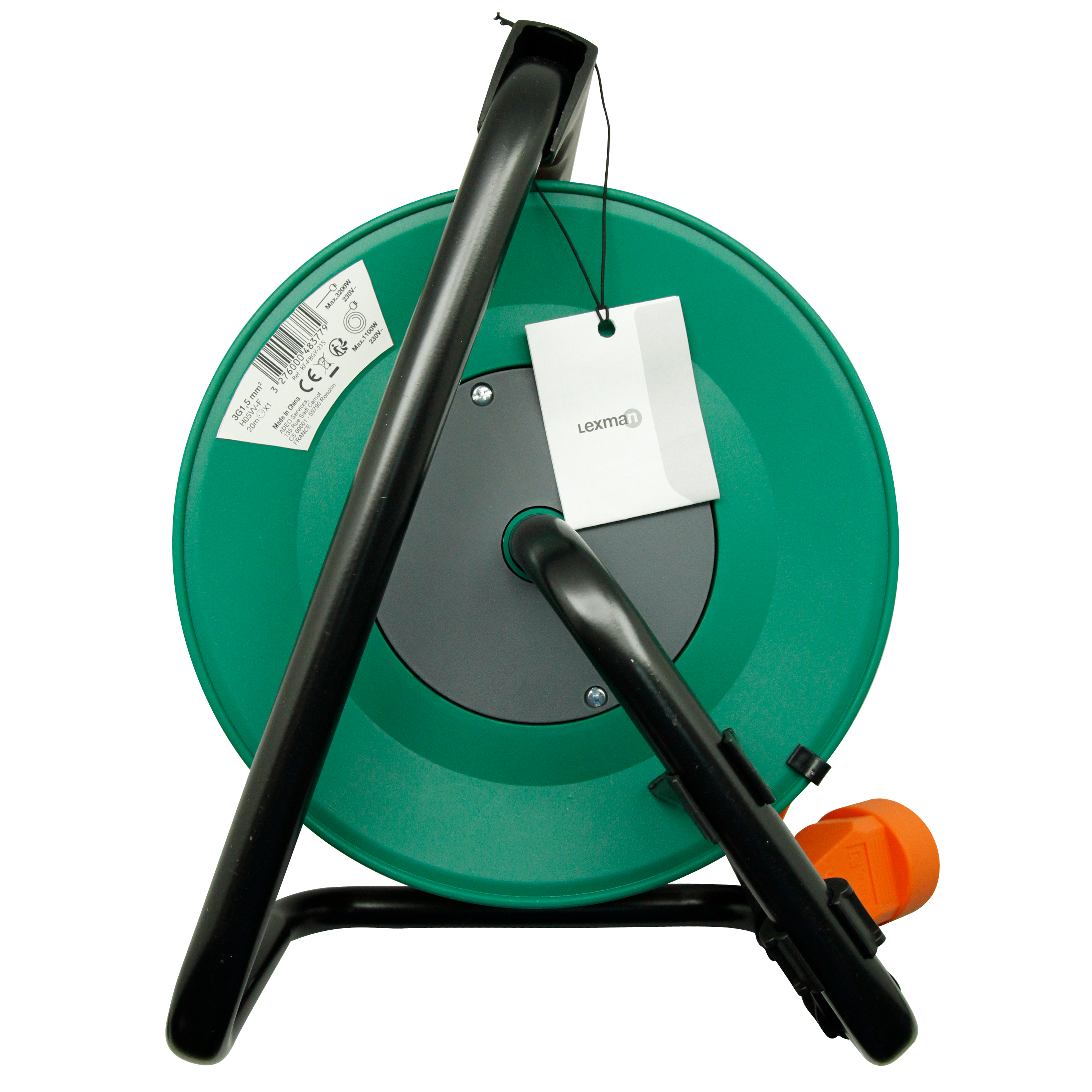 Enrouleur de câble électrique jardin L.20m ho5vvf 3g1.5, prise avec terre LEXMAN - 8