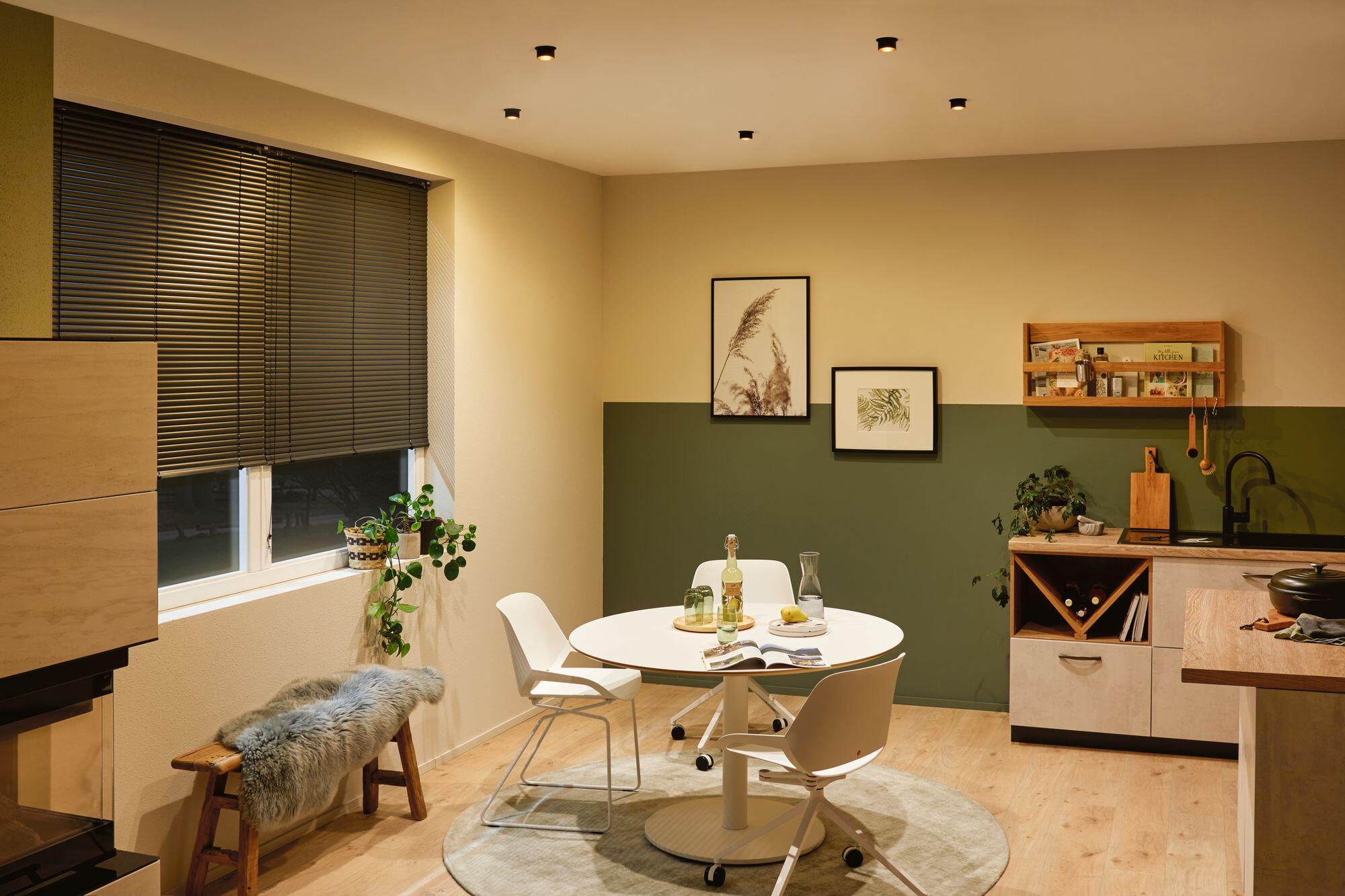 Spot à encastrer Gil, module LED, 2700K, PAULMANN rond or - 5