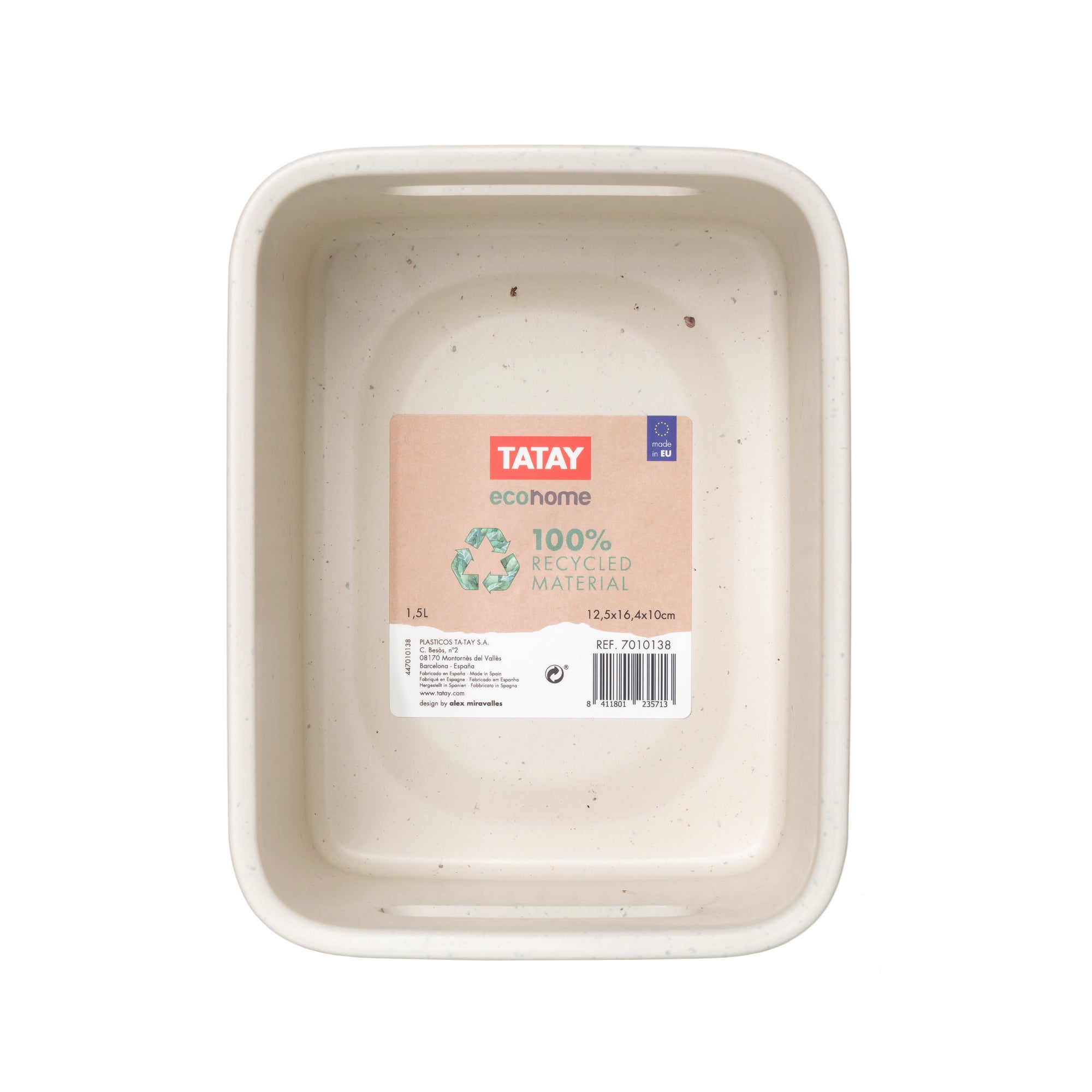 Cesta in polipropilene TATAY CESTA S 1,5L BAOBAB ECOHOME beige P 12.5 x L 16.4 x H 10 cm - 3