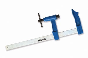 Serre-Joints à Pompe Lot De 2 | Longueur 60 Cm, Saillie 125 Mm | Acier Galvanisé, Force 1000 Kg | Frein Anti-Glissement, Manche Croix