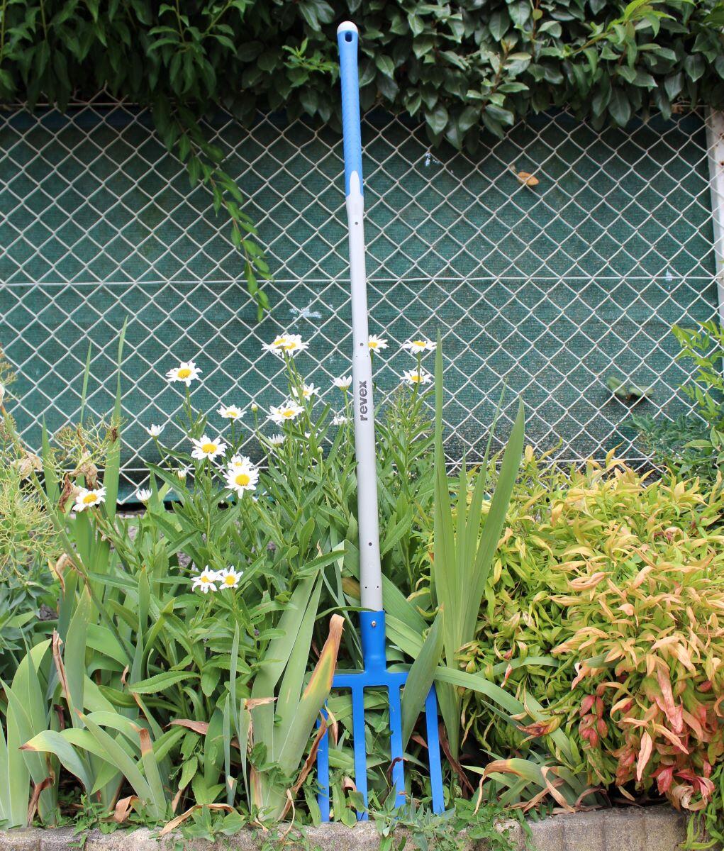 Fourche à bêcher acier forgé REVEX manche bois L.110 cm - 2