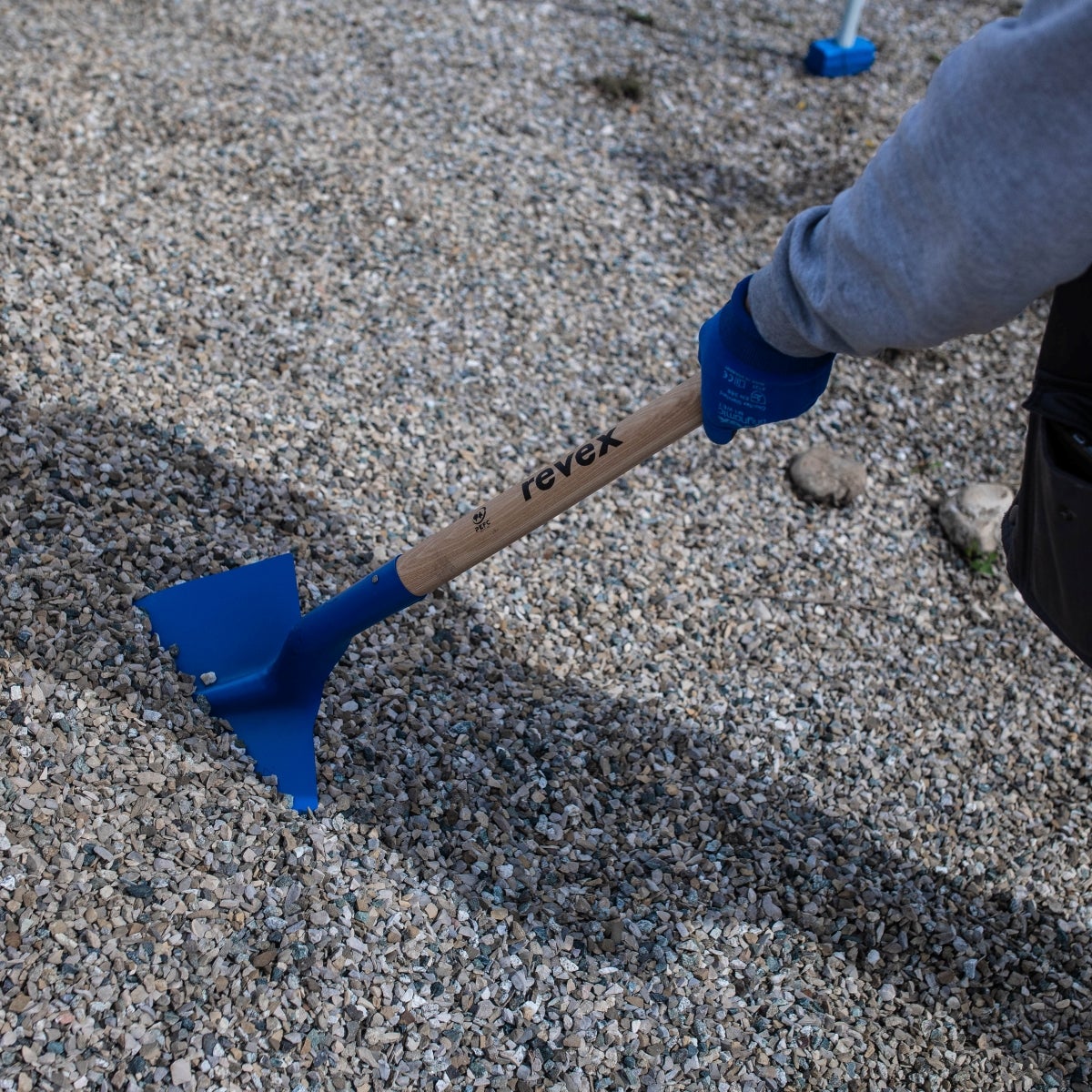 Pelle terrassier acier REVEX, manche bois L.120 cm - 3
