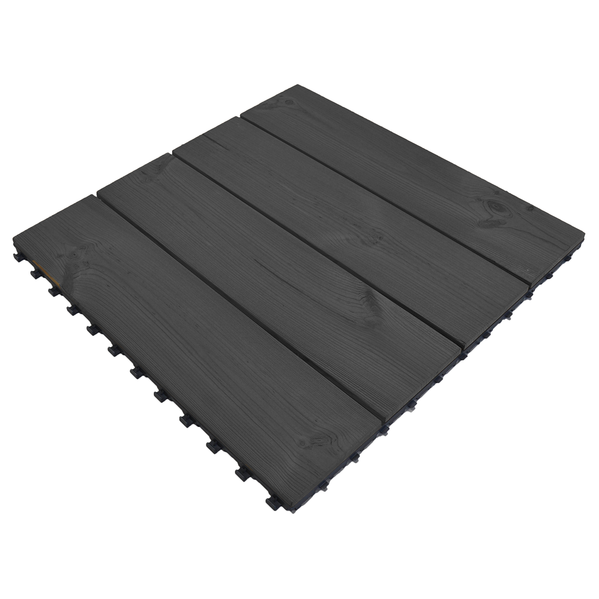 Dalle clipsable smartdeck thermowood pin THT, gris, L.60 x l.60 cm x Ep.2.5 mm - 4