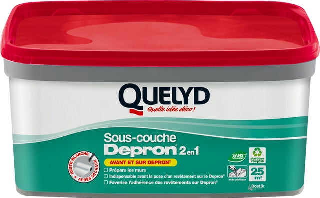 Sous-couche pour matériaux isolants mur et plafond QUELYD blanc 2.5 L