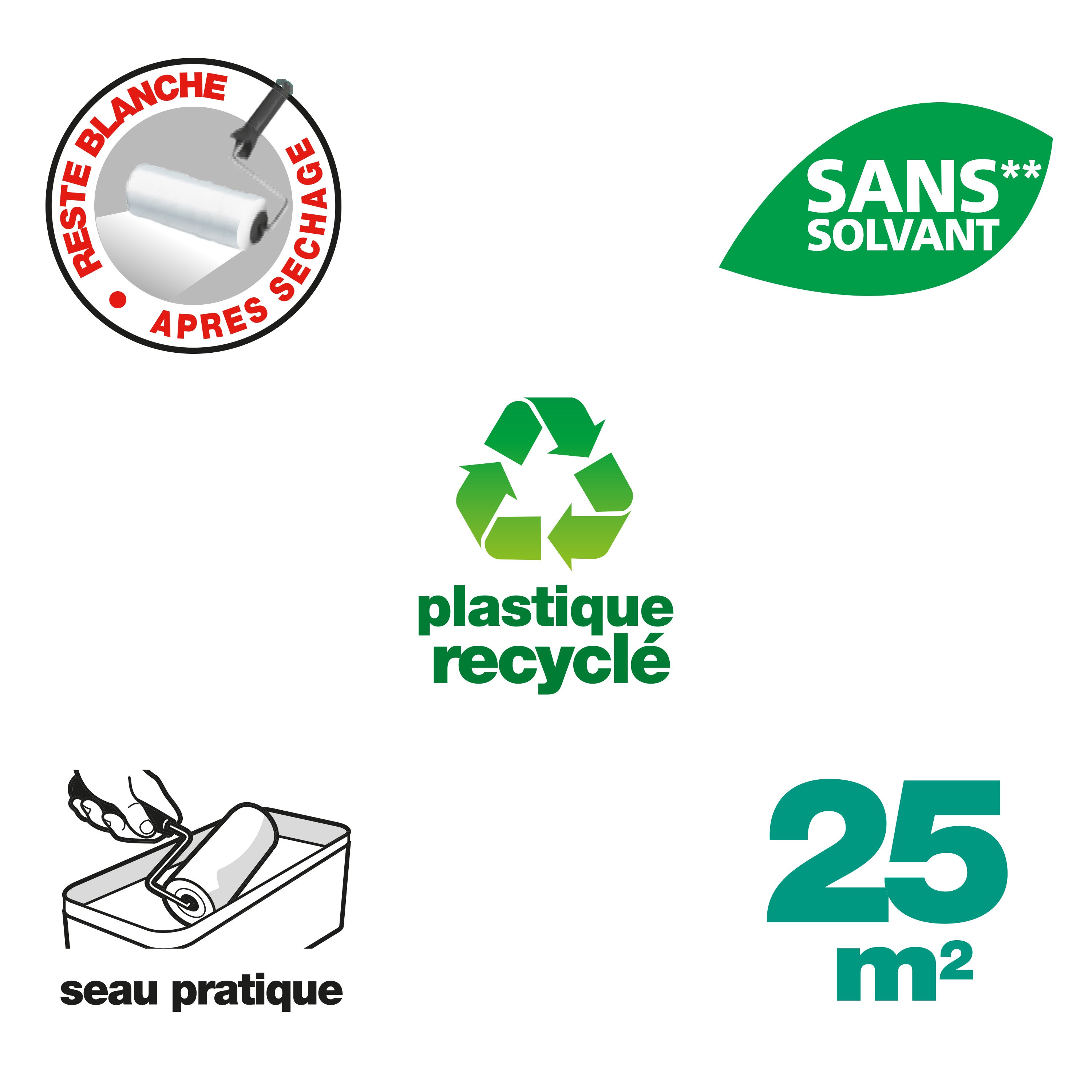 Sous-couche pour matériaux isolants mur et plafond QUELYD blanc 2.5 L - 2