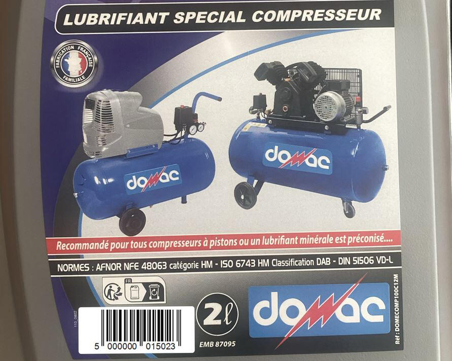 Huile pour compresseur 2L DOMAC - 2