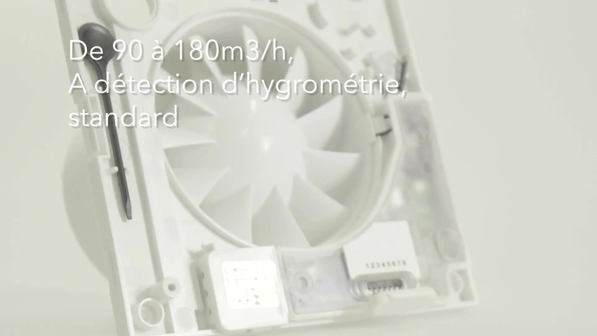 Aérateur intermittent à interrupteur S&P Silent Design blanc 100 mm - 6