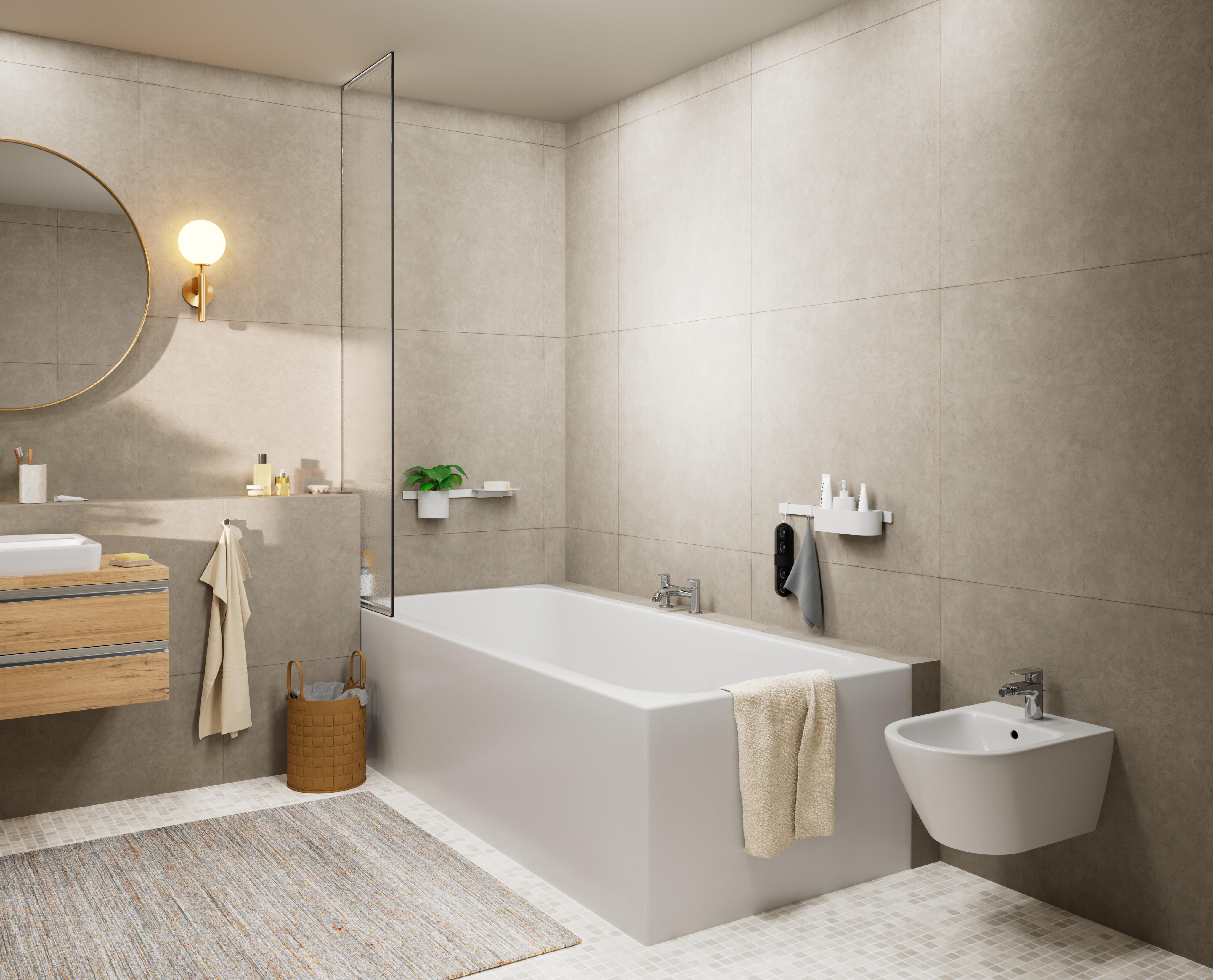 Rubinetto per bidet getto laminare cristallino Vernis Blend HANSGROHE cromato lucido - 3