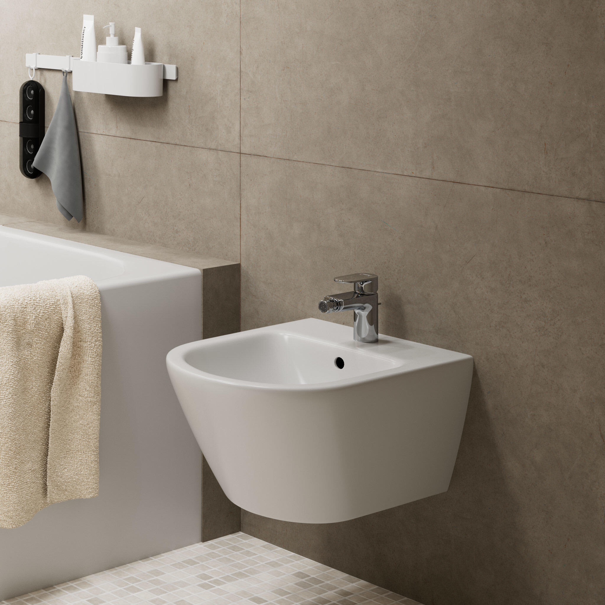 Rubinetto per bidet getto laminare cristallino Vernis Blend HANSGROHE cromato lucido - 2