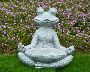 Statue Grenouille Avec Pelle - Déco Jardin Résine Verte - 16,5 Cm - Pour Extérieur Et Intérieur - Cadeau Original
