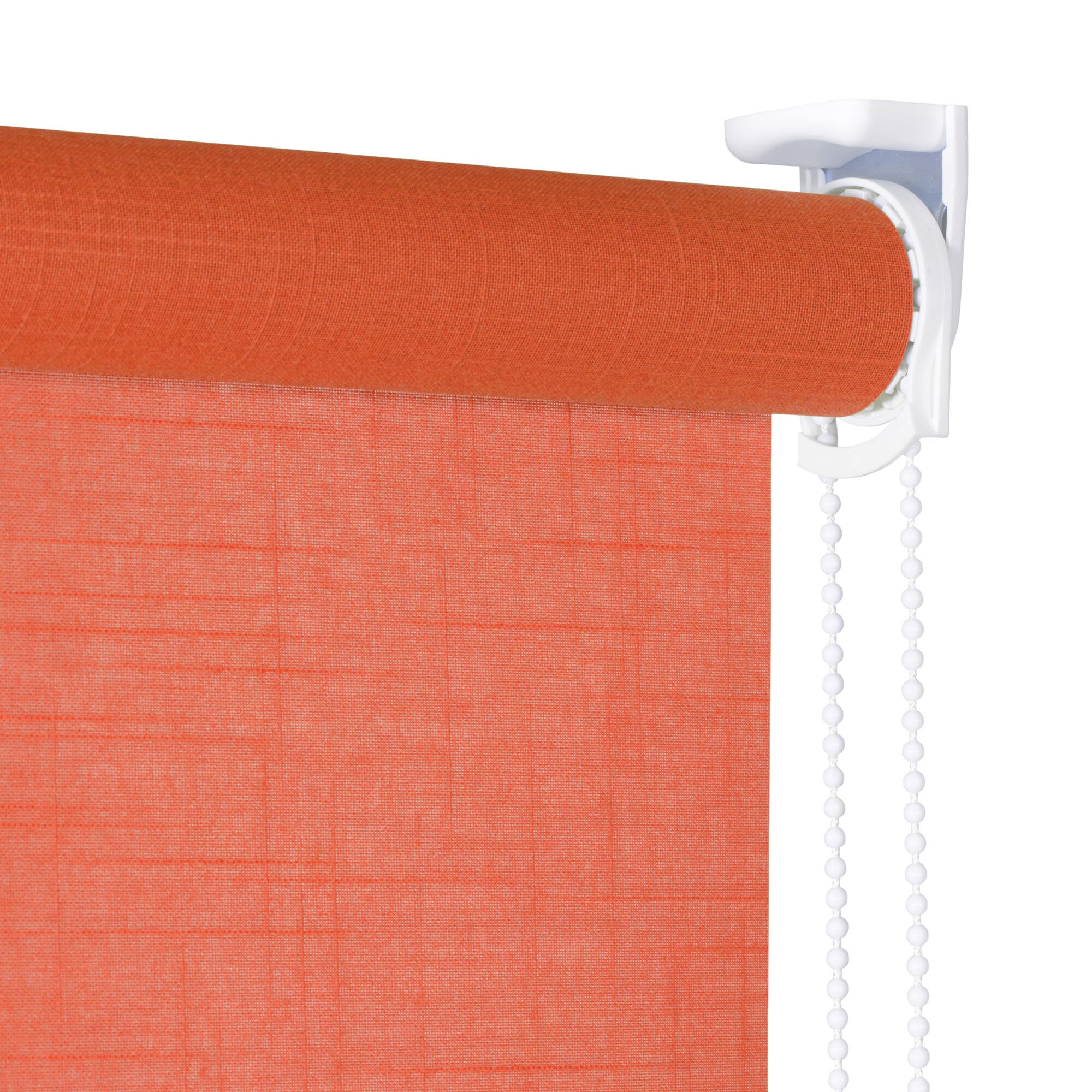 Estor enrollable translúcido con cadena tralucida etamine poliéster liso naranja viewtex de 105x190cm