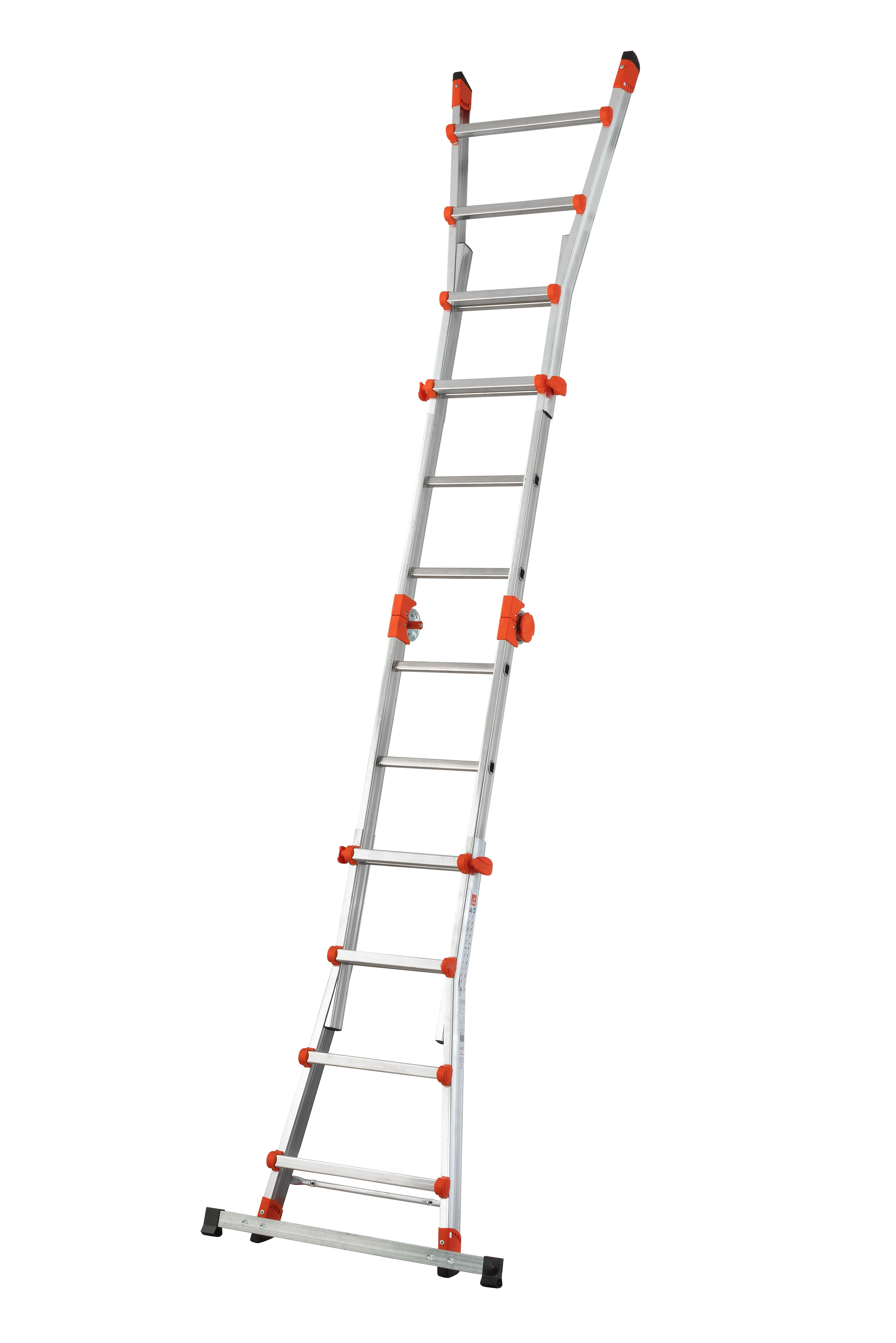 Escalera multiposición aluminio 16 peldaños GIERRE altura máxima de trabajo 4.70 m - 8